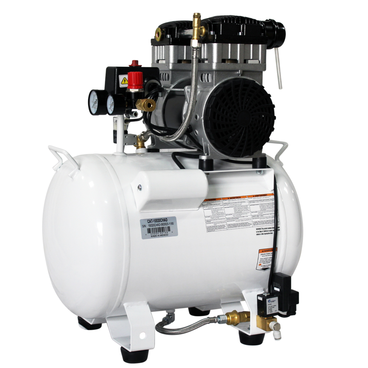 CALIFORNIA AIR TOOLS 10020CHAD Powerful 2.0 Hp Ultra Quiet, Oil-Free 10 Gallon Air Compressor with Automatic Drain Valve 5