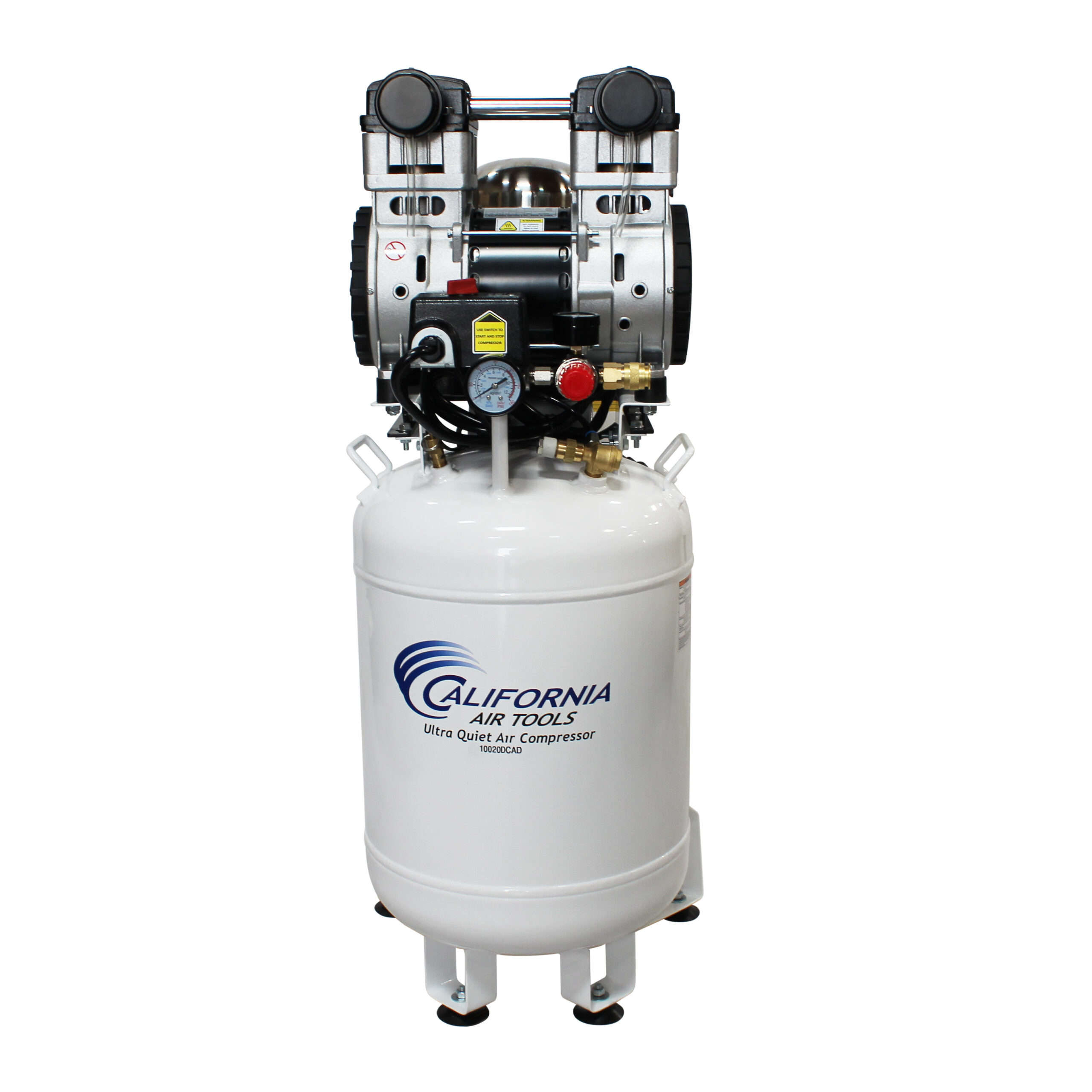 CALIFORNIA AIR TOOLS 10020DCAD-22060 2.0 Hp Ultra Quiet Oil-Free 10-Gallon Air Compressor with 80% Air Dryer and Auto Drain 220v 60hz 7
