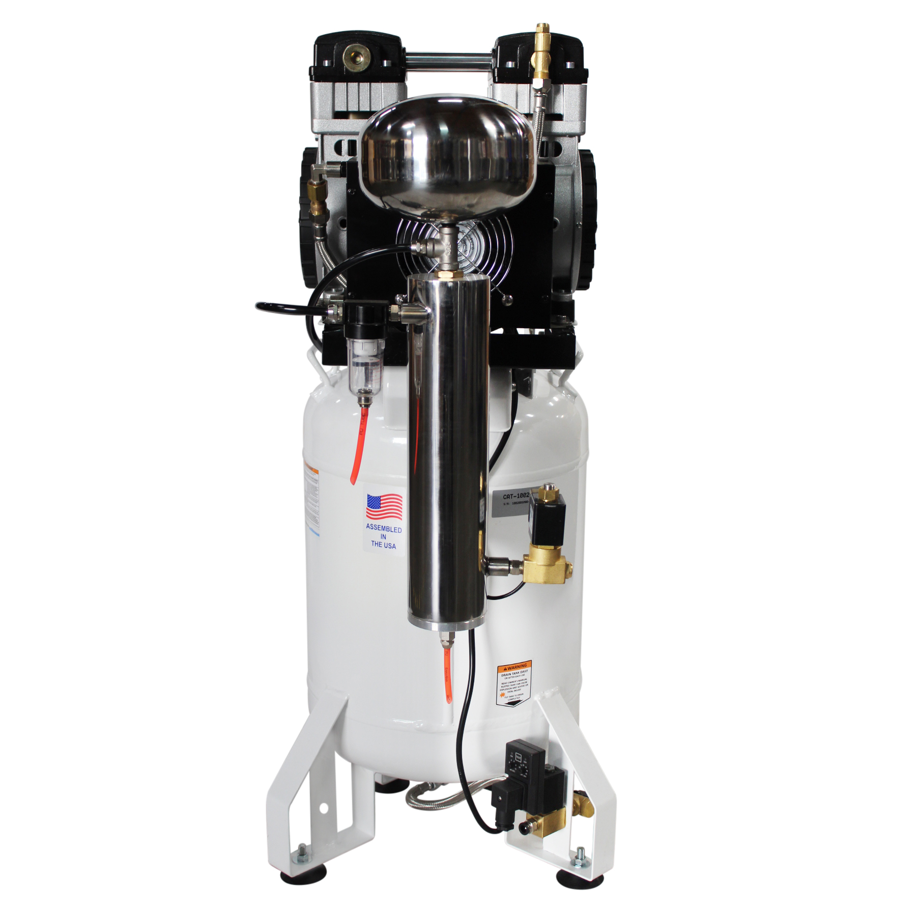 CALIFORNIA AIR TOOLS 10020DSMAD Powerful 2.0 Hp SMART Ultra Quiet & Oil-Free 10 Gallon Air Compressor with 80% Air Dryer and Automatic Drain Valve 9