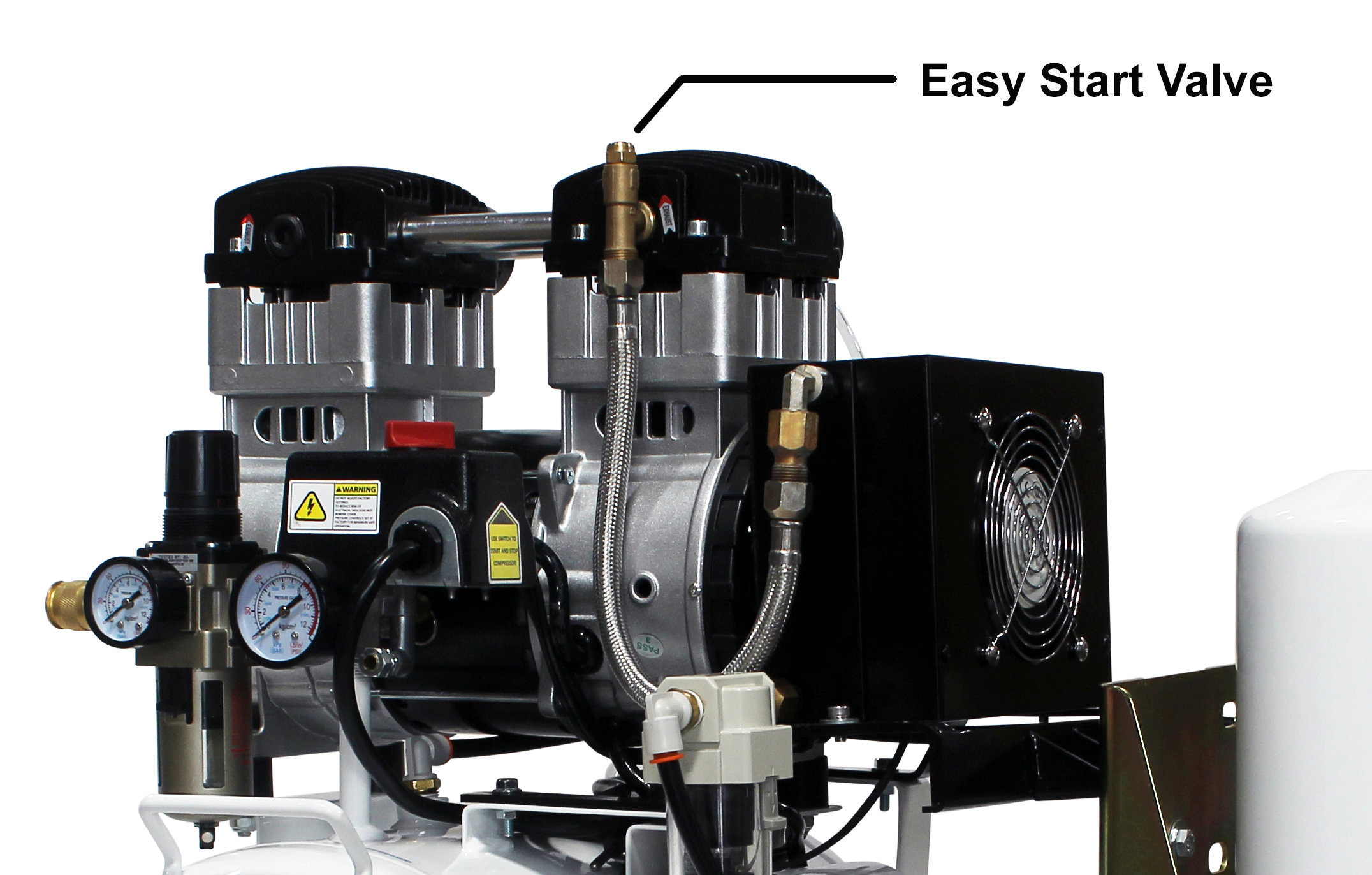 CALIFORNIA AIR TOOLS 10020HDSMADC Powerful 2.0 Hp SMART Ultra Quiet & Oil-Free 10 Gallon Air Compressor with 98% Air Dryer and Automatic Drain Valve 6