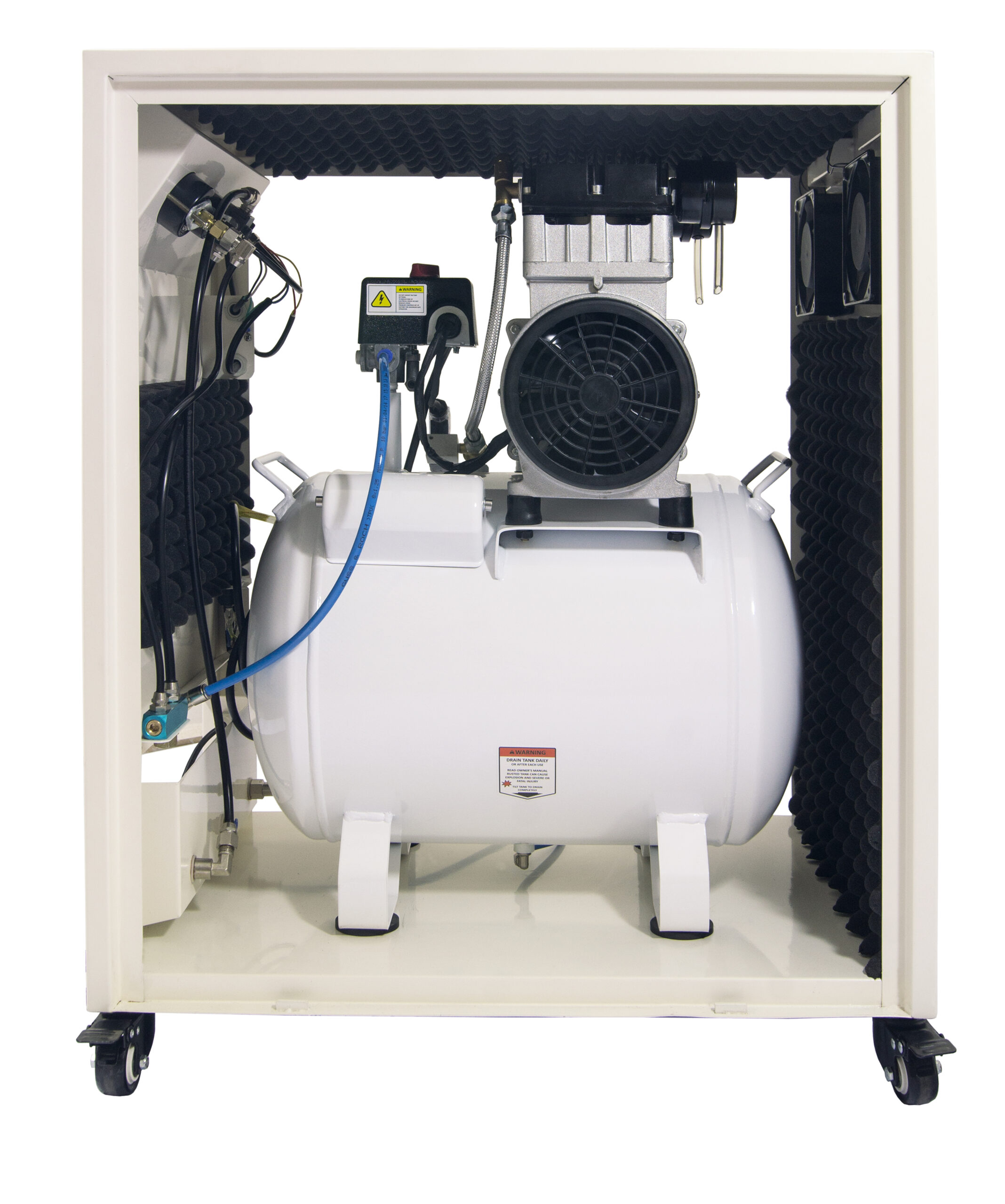 CALIFORNIA AIR TOOLS 10020SPCAD Ultra Quiet and Oil-Free 2.0 Hp 10 Gallon Air Compressor in Sound Proof Cabinet w/Automatic Drain Valve 6