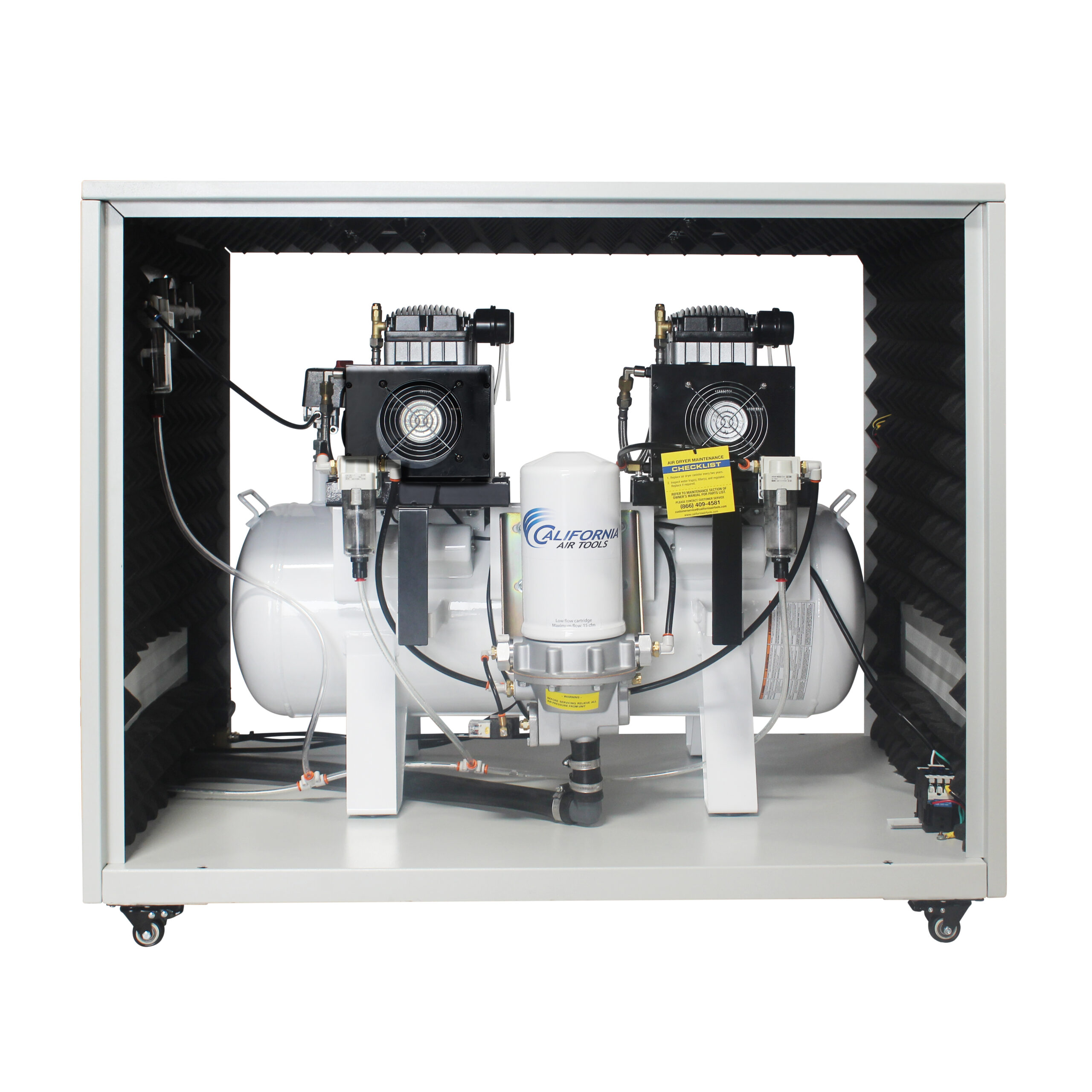 CALIFORNIA AIR TOOLS 20040DSPCADC Powerful 4.0 Hp Ultra Quiet & Oil-Free Air Compressor with 98% Air Drying System and Automatic Drain in a Soundproof Cabinet