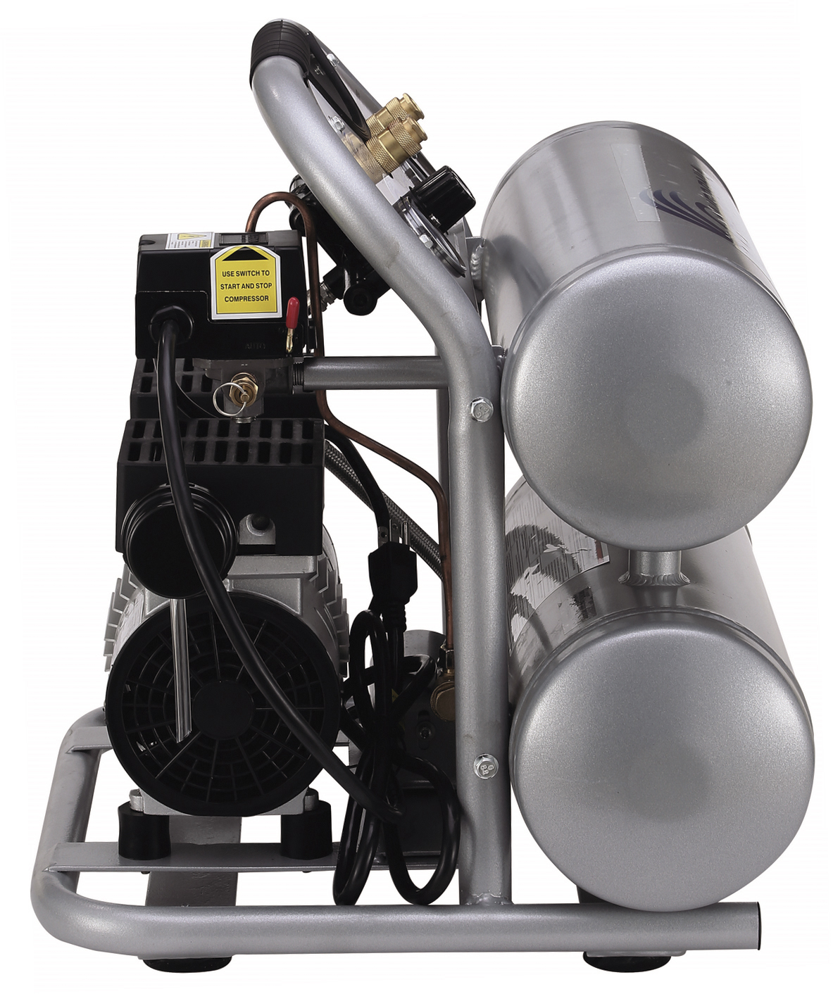 CALIFORNIA AIR TOOLS 4610AC Ultra Quiet 1.0 Hp, Oil-Free, Lightweight Aluminum 4.6 Gallon Air Compressor 10