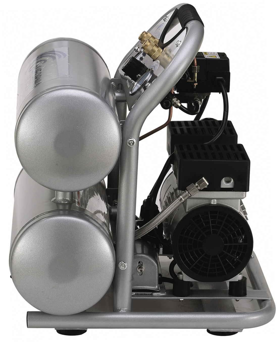 CALIFORNIA AIR TOOLS 4610AC Ultra Quiet 1.0 Hp, Oil-Free, Lightweight Aluminum 4.6 Gallon Air Compressor 8