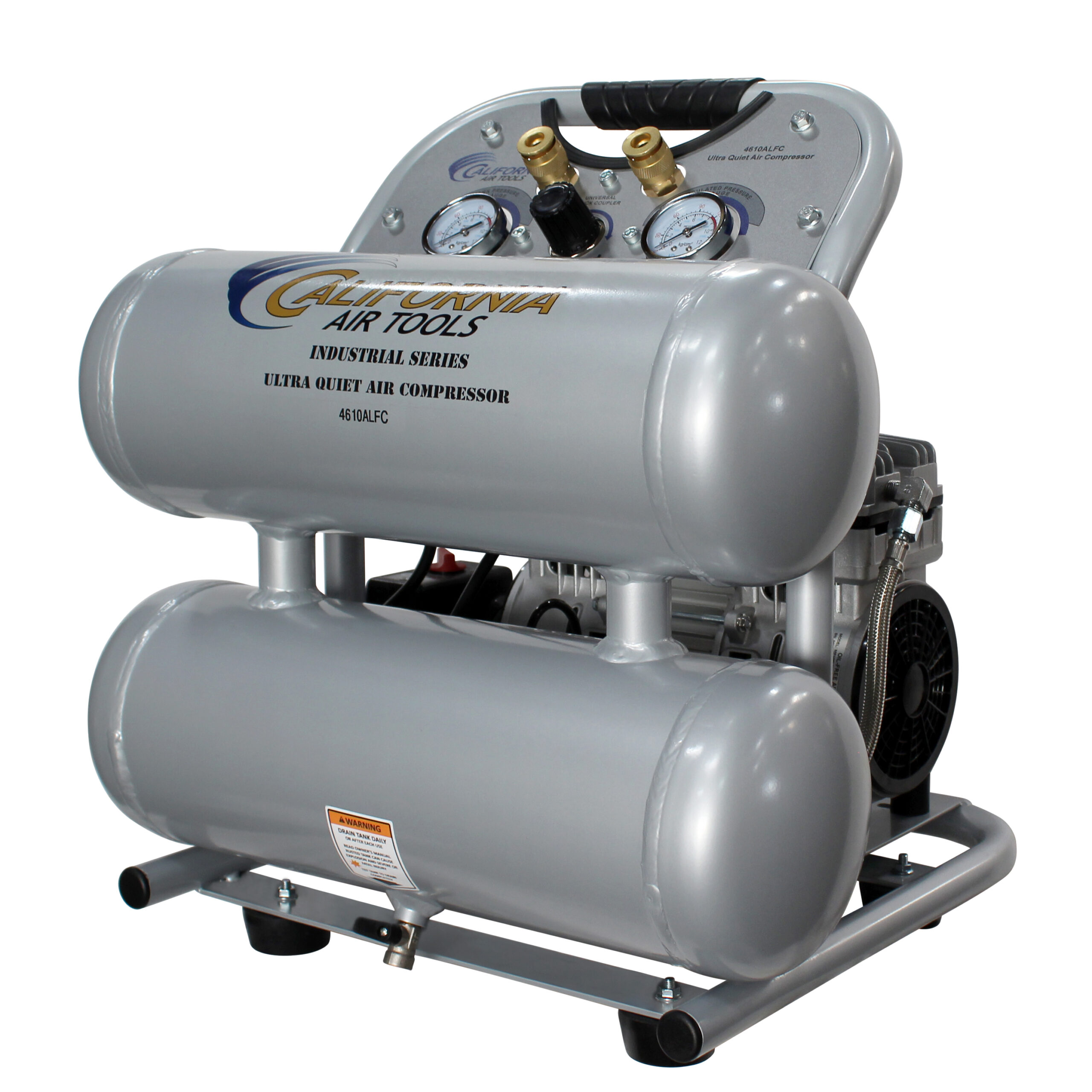 CALIFORNIA AIR TOOLS 4610ALFC Ultra Quiet 1.0 Hp, Oil-Free, Lightweight 4.6 Gallon Air Compressor (Industrial Series) 8