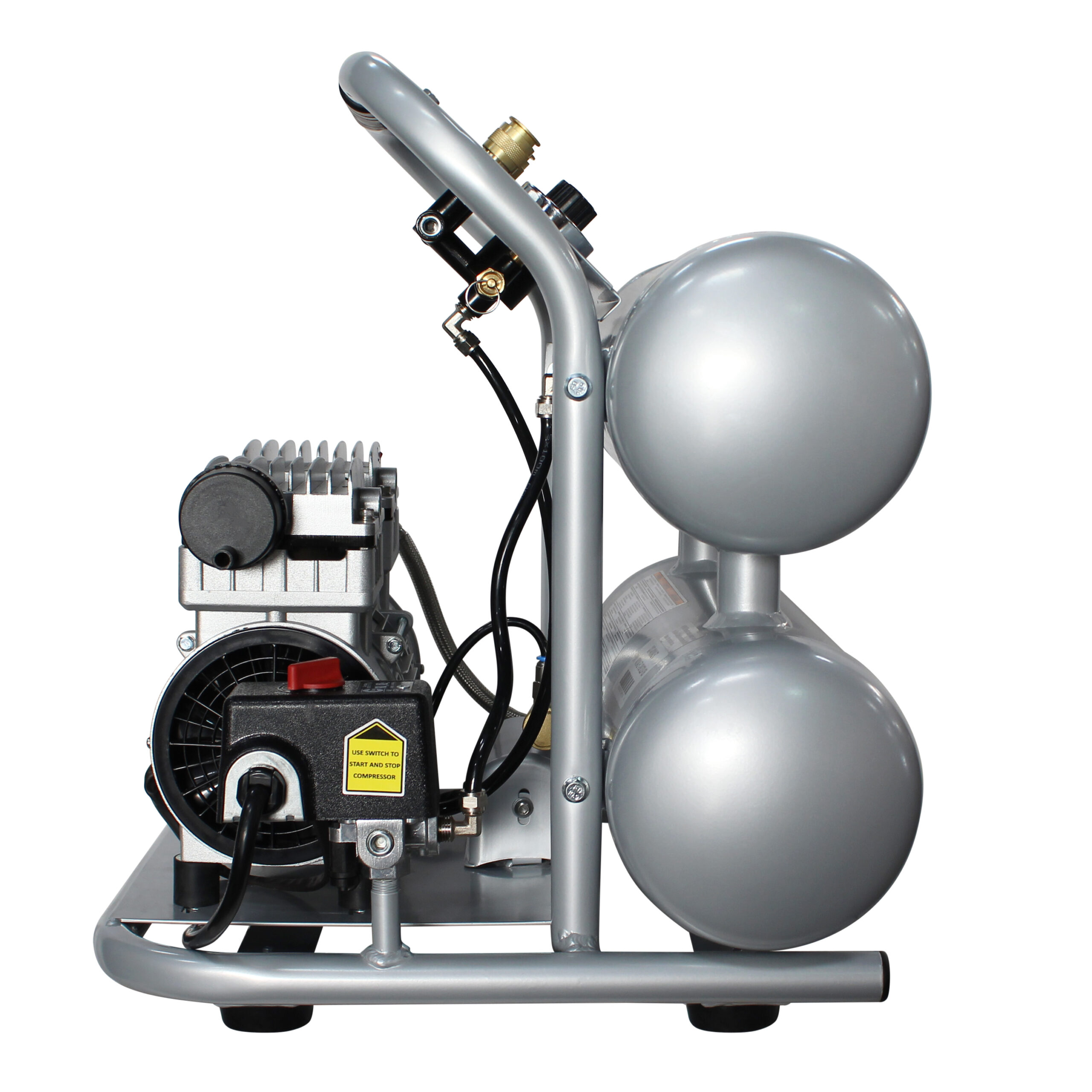 CALIFORNIA AIR TOOLS 4610ALFC Ultra Quiet 1.0 Hp, Oil-Free, Lightweight 4.6 Gallon Air Compressor (Industrial Series) 10