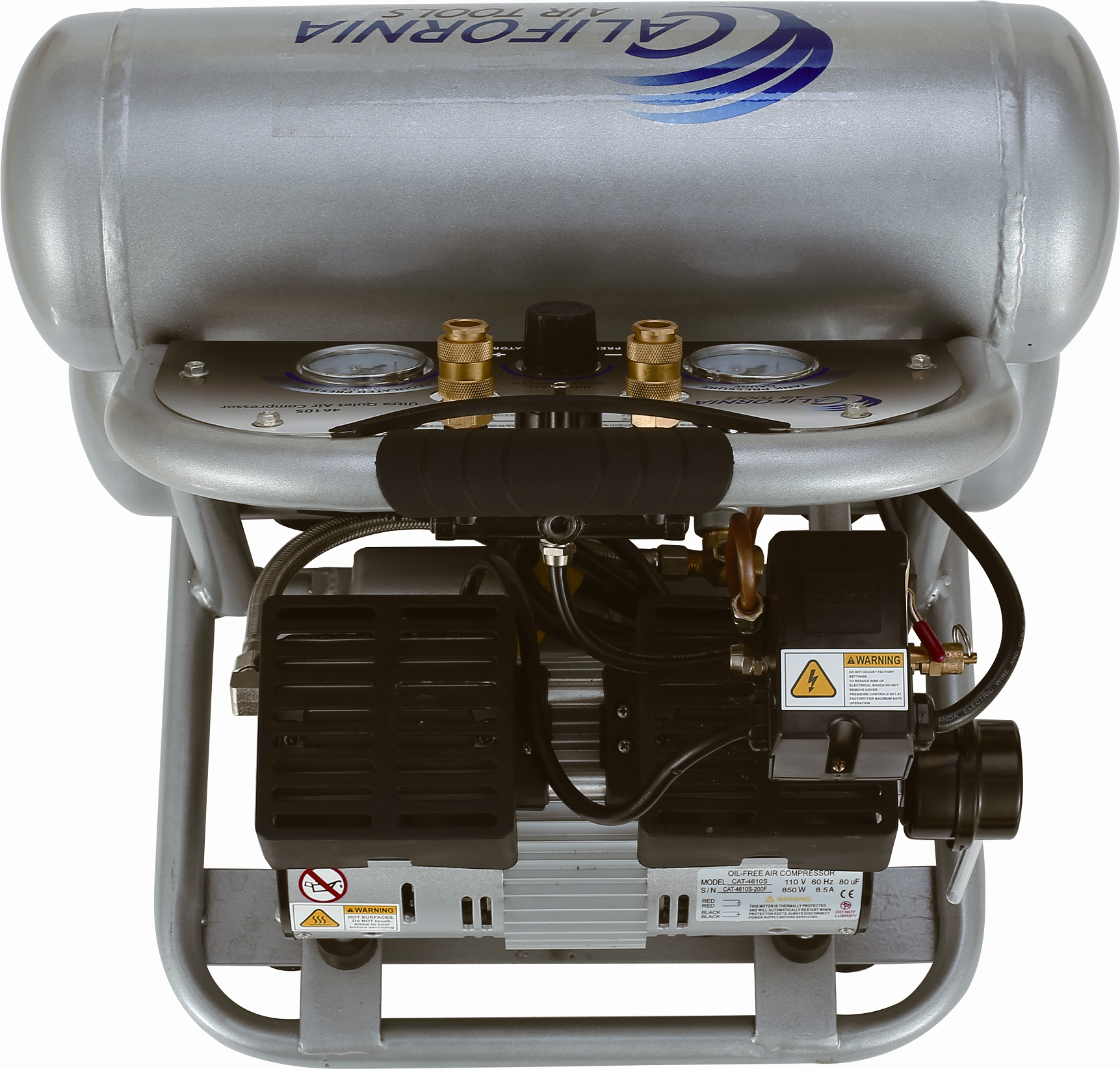 CALIFORNIA AIR TOOLS 4610S Ultra Quiet 1.0 Hp, Oil-Free, Lightweight 4.6 Gallon Air Compressor 7