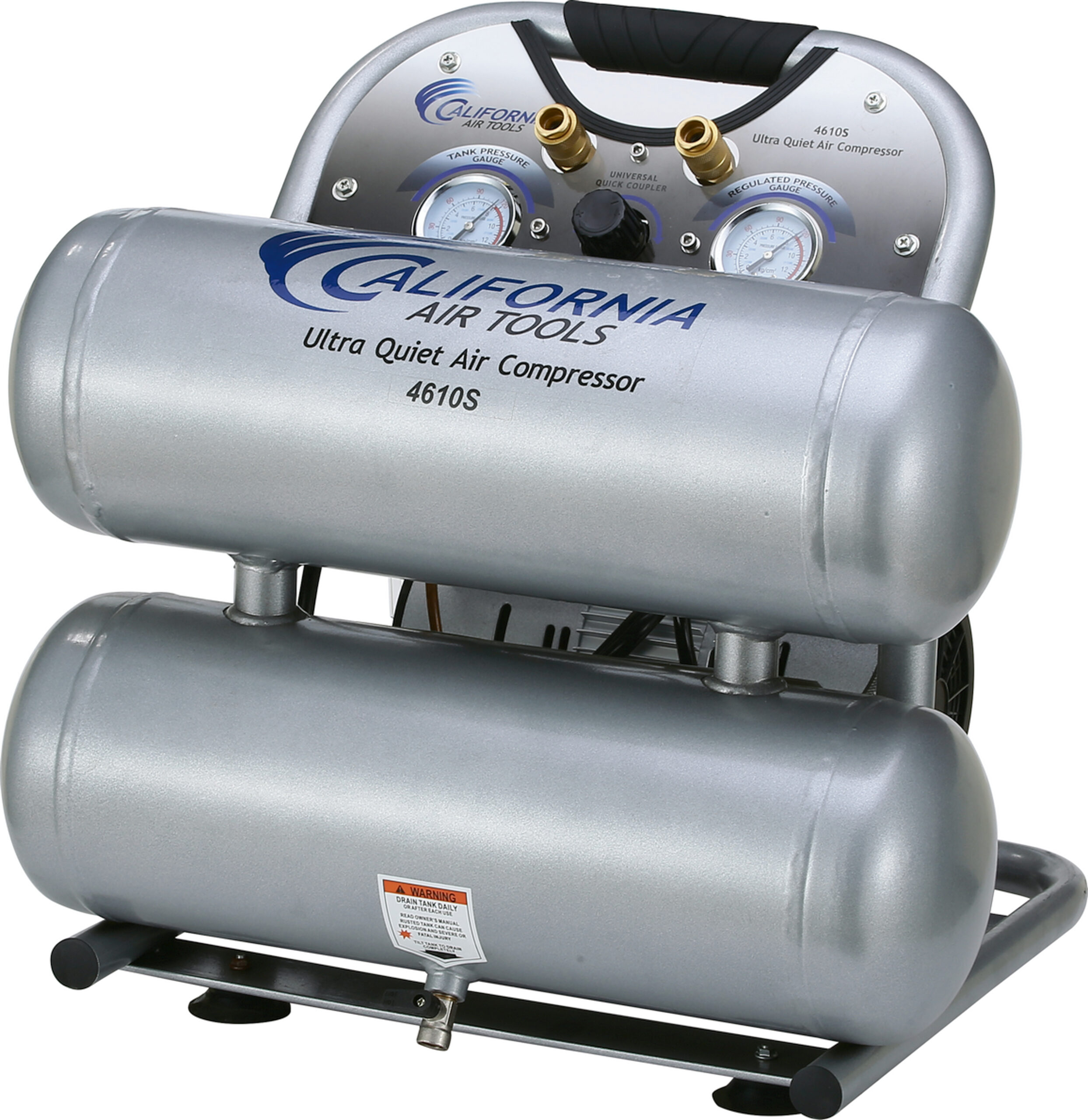 CALIFORNIA AIR TOOLS 4610S Ultra Quiet 1.0 Hp, Oil-Free, Lightweight 4.6 Gallon Air Compressor 9