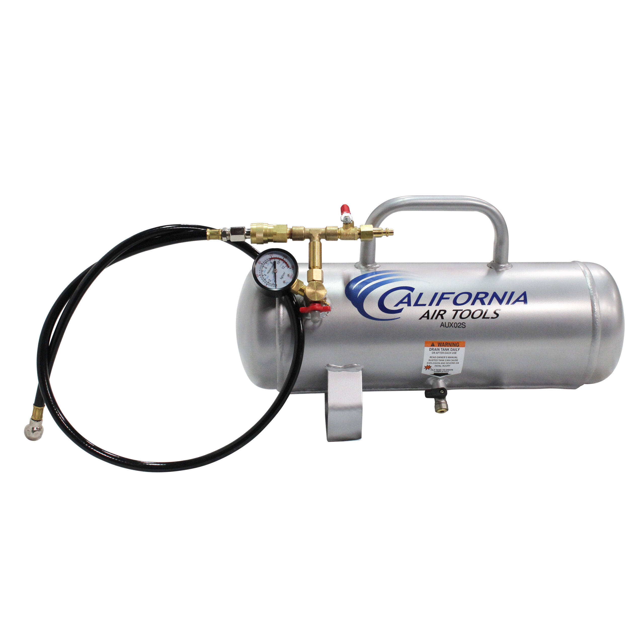 CALIFORNIA AIR TOOLS AUX02S 2 Gallon Steel Portable Auxiliary Air Tank 8