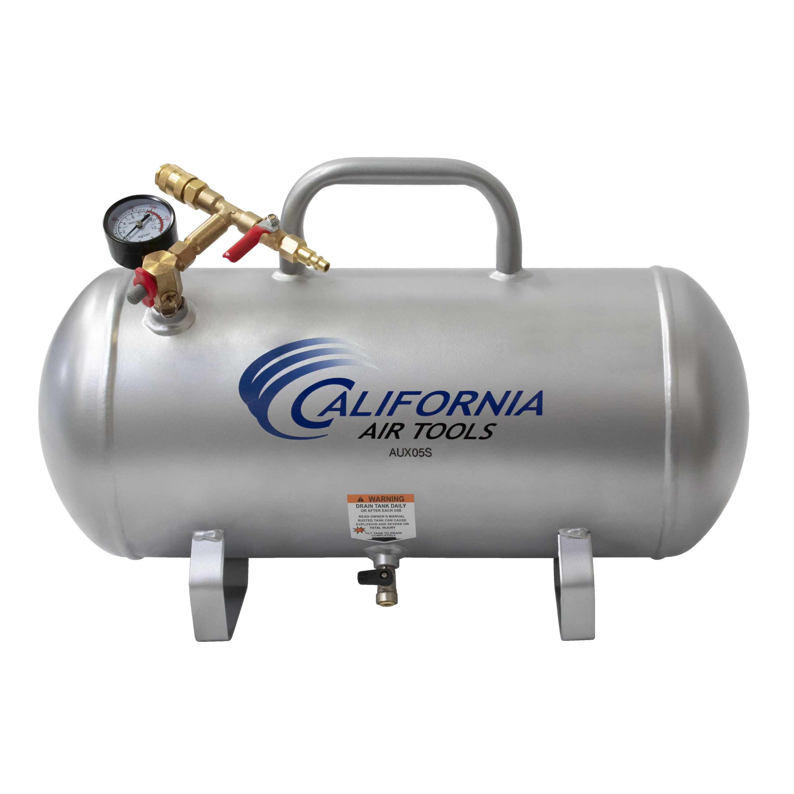 CALIFORNIA AIR TOOLS AUX05S 5.0 Gallon Steel Portable Auxiliary Air Tank