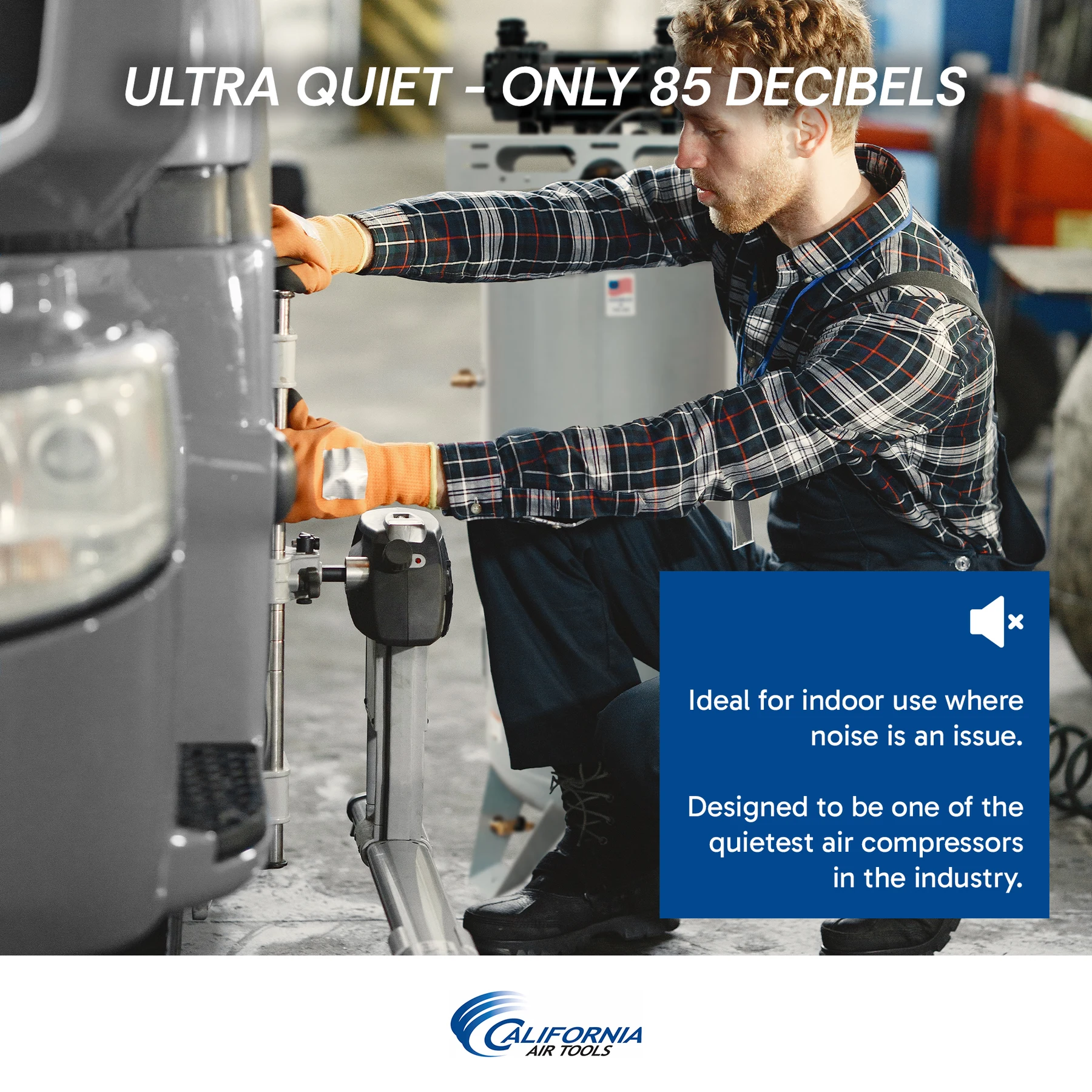 CALIFORNIA AIR TOOLS 60065C Powerful 6.5 Hp Ultra Quiet & Oil-Free 60 Gallon ASME Air Compressor 9