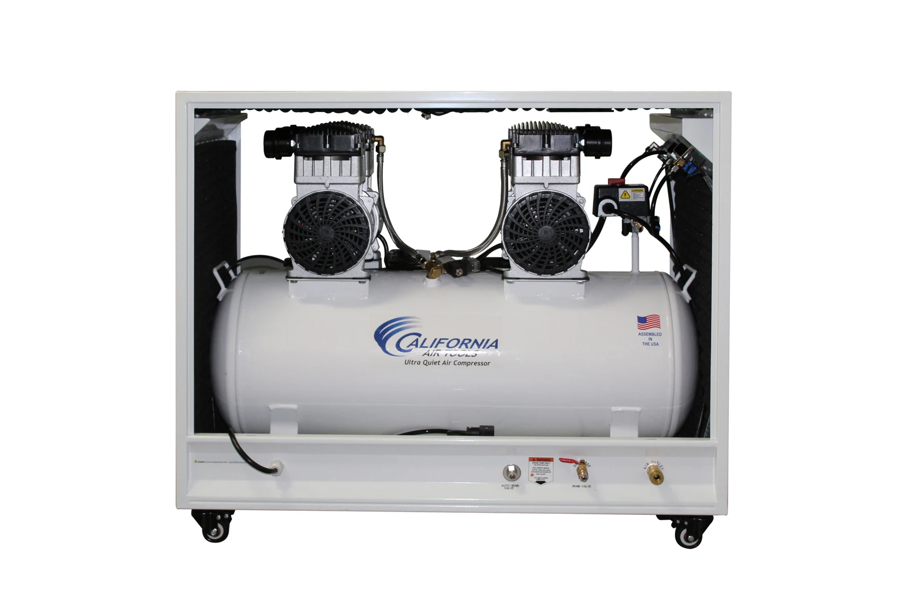CALIFORNIA AIR TOOLS 20040SPCAD Ultra Quiet and Oil-Free 4.0 Hp Air Compressor in Sound Proof Cabinet with Auto Drain Valve 2