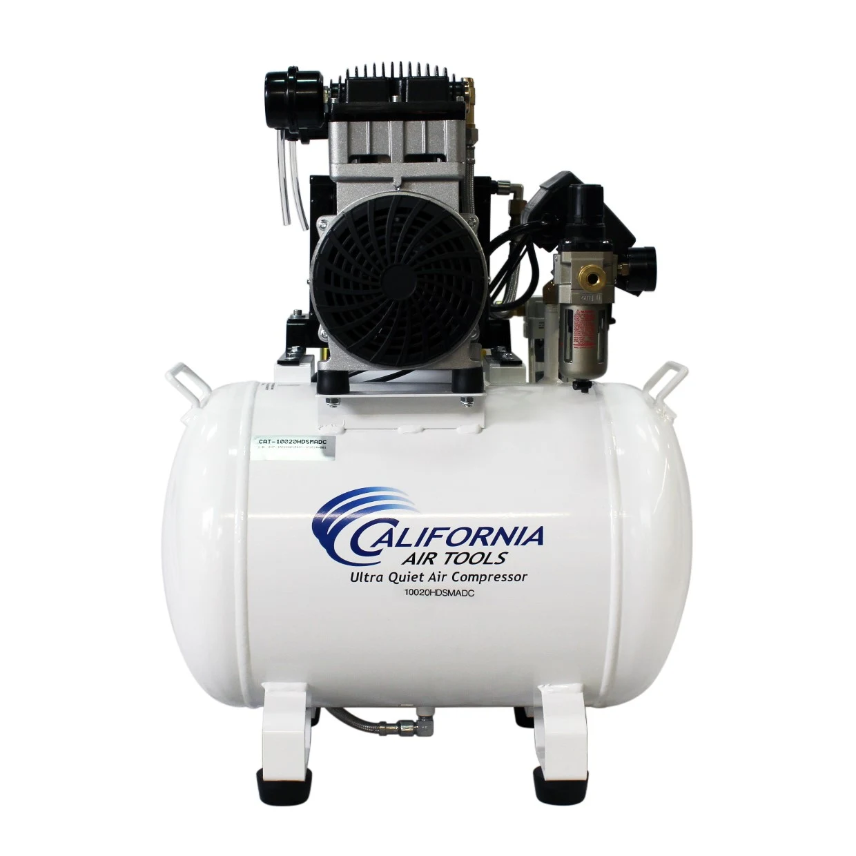 CALIFORNIA AIR TOOLS 10020HDSMADC Powerful 2.0 Hp SMART Ultra Quiet & Oil-Free 10 Gallon Air Compressor with 98% Air Dryer and Automatic Drain Valve 16