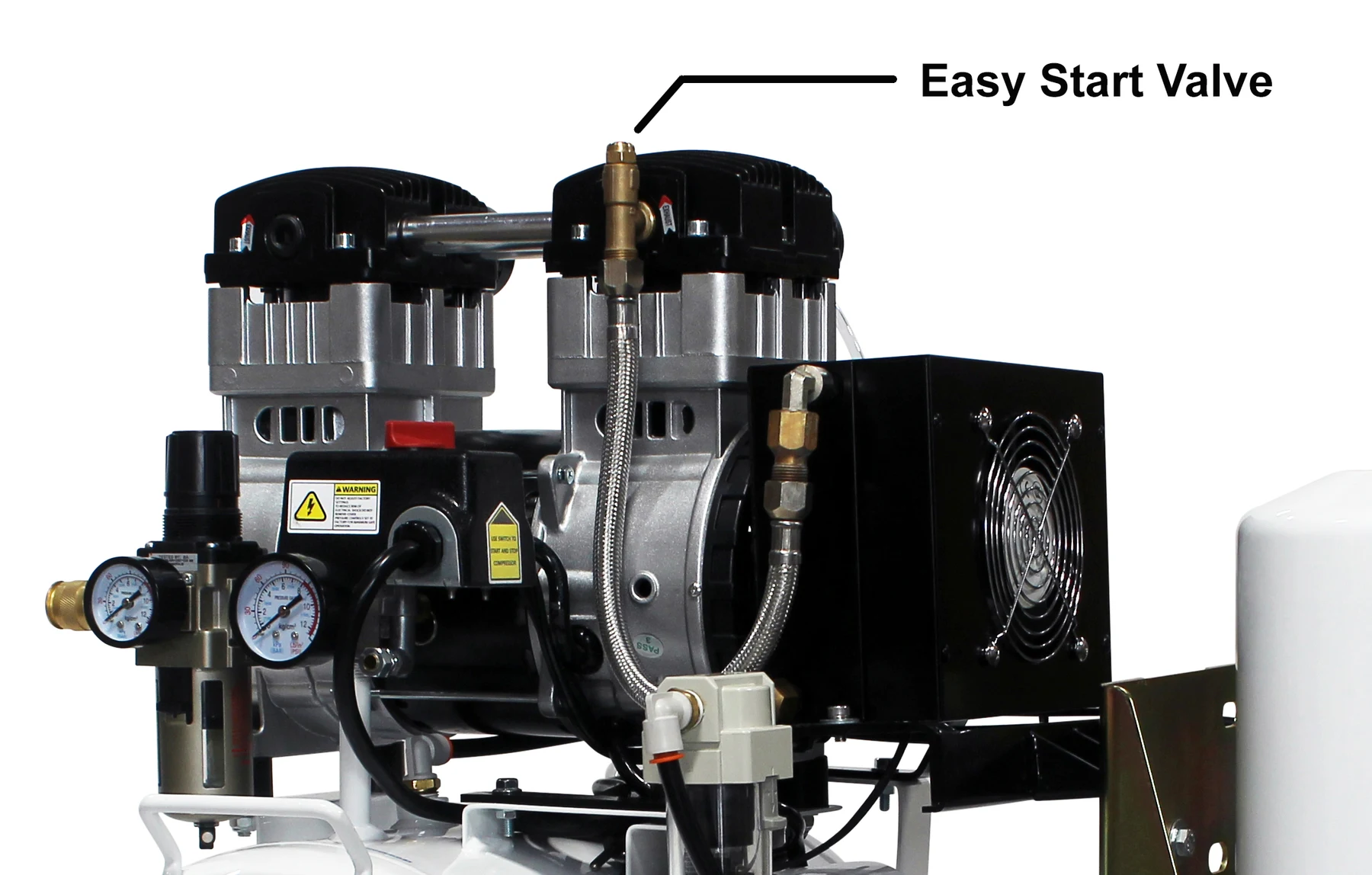 CALIFORNIA AIR TOOLS 10020HDSMADC Powerful 2.0 Hp SMART Ultra Quiet & Oil-Free 10 Gallon Air Compressor with 98% Air Dryer and Automatic Drain Valve 7