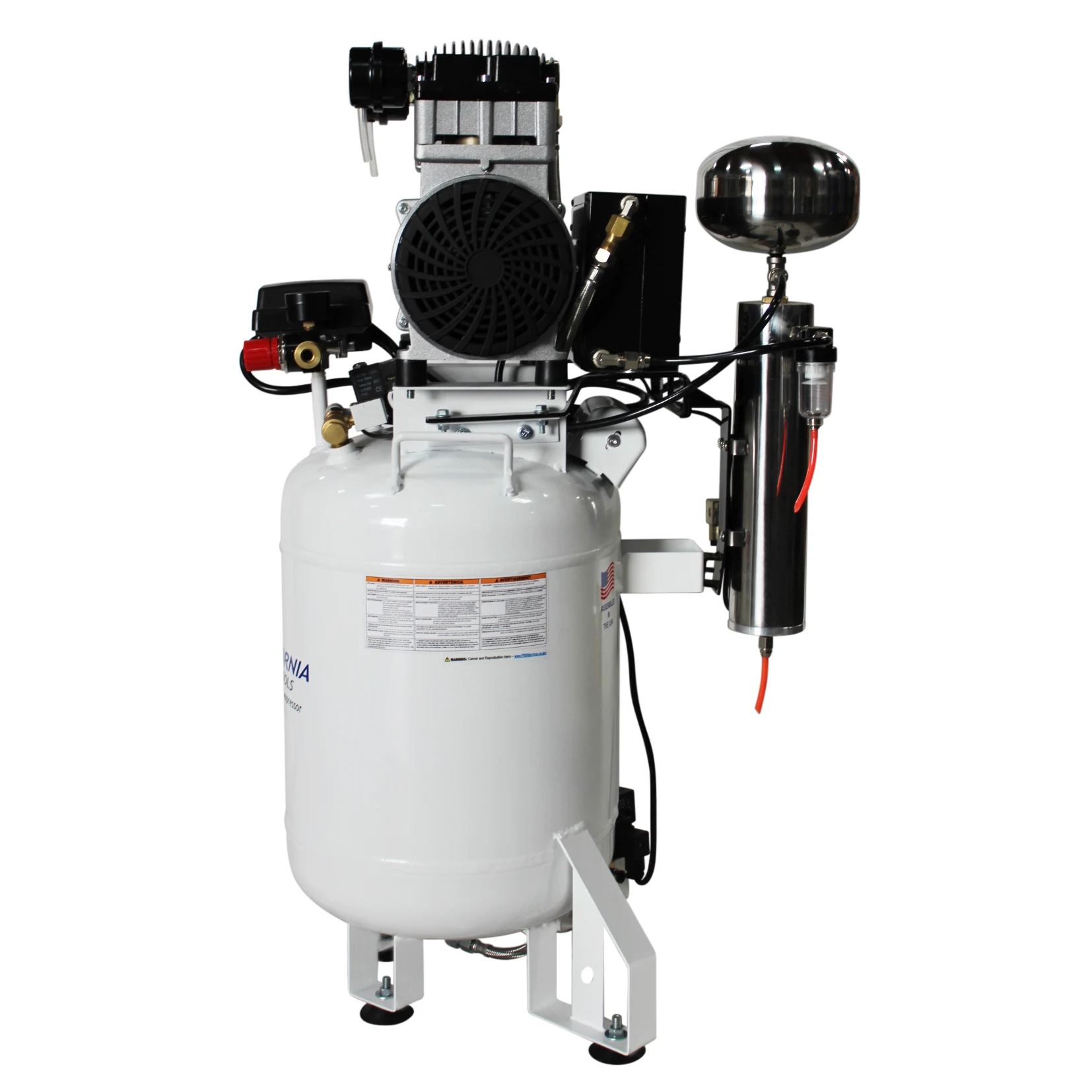 CALIFORNIA AIR TOOLS 10020DSMAD Powerful 2.0 Hp SMART Ultra Quiet & Oil-Free 10 Gallon Air Compressor with 80% Air Dryer and Automatic Drain Valve 18