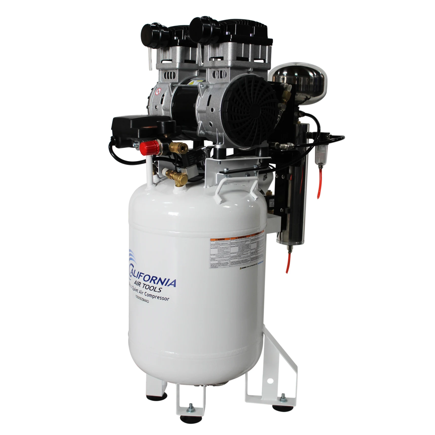 CALIFORNIA AIR TOOLS 10020DSMAD Powerful 2.0 Hp SMART Ultra Quiet & Oil-Free 10 Gallon Air Compressor with 80% Air Dryer and Automatic Drain Valve 16