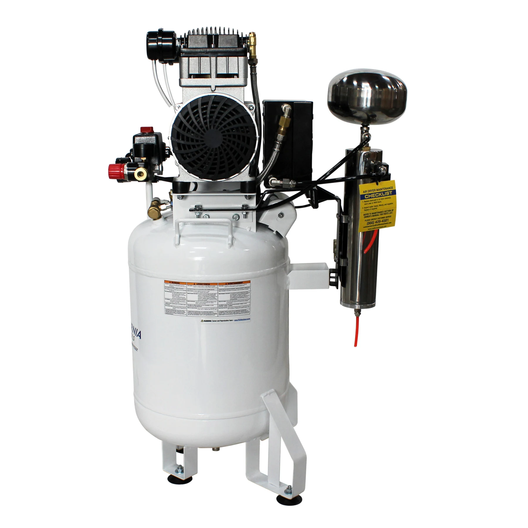 CALIFORNIA AIR TOOLS 10020DC 2.0 Hp Ultra Quiet Oil-Free 10 Gallon Air Compressor with 80% Air Dryer 110v 60hz 11