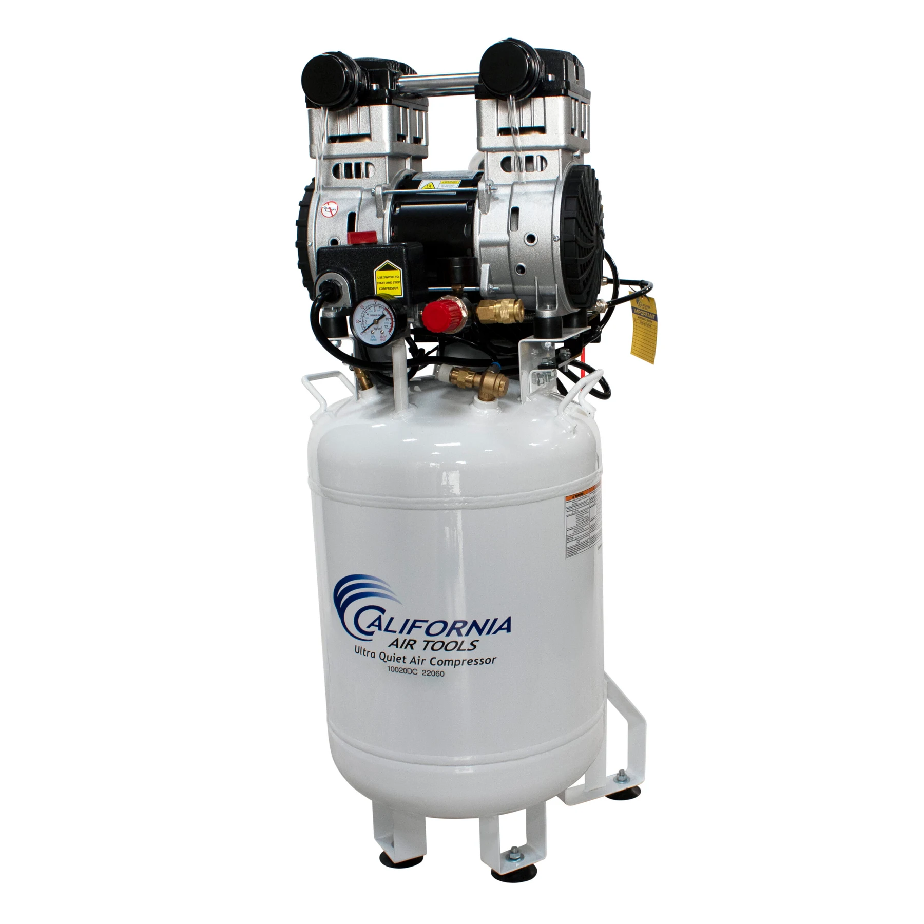 CALIFORNIA AIR TOOLS 10020DC-22060 2.0 Hp Ultra Quiet Oil-Free 10 Gallon Air Compressor with 80% Air Dryer 220v 60hz 4