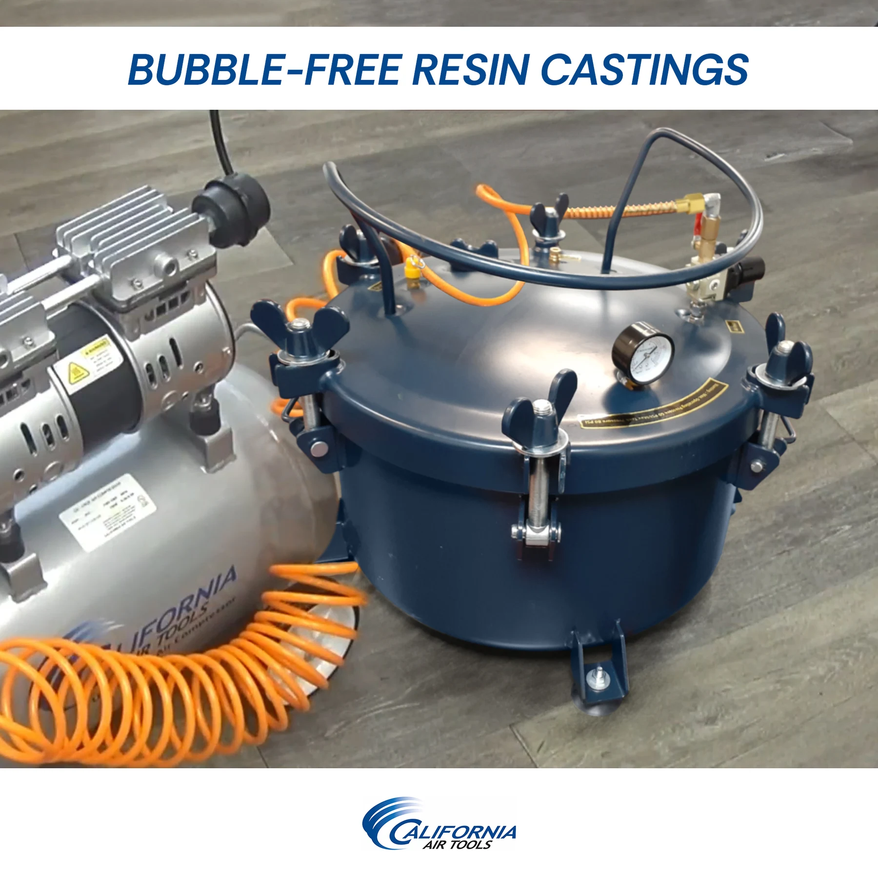 CALIFORNIA AIR TOOLS 1810C 10 Gallon Pressure Pot for Resin or Epoxy Casting 5