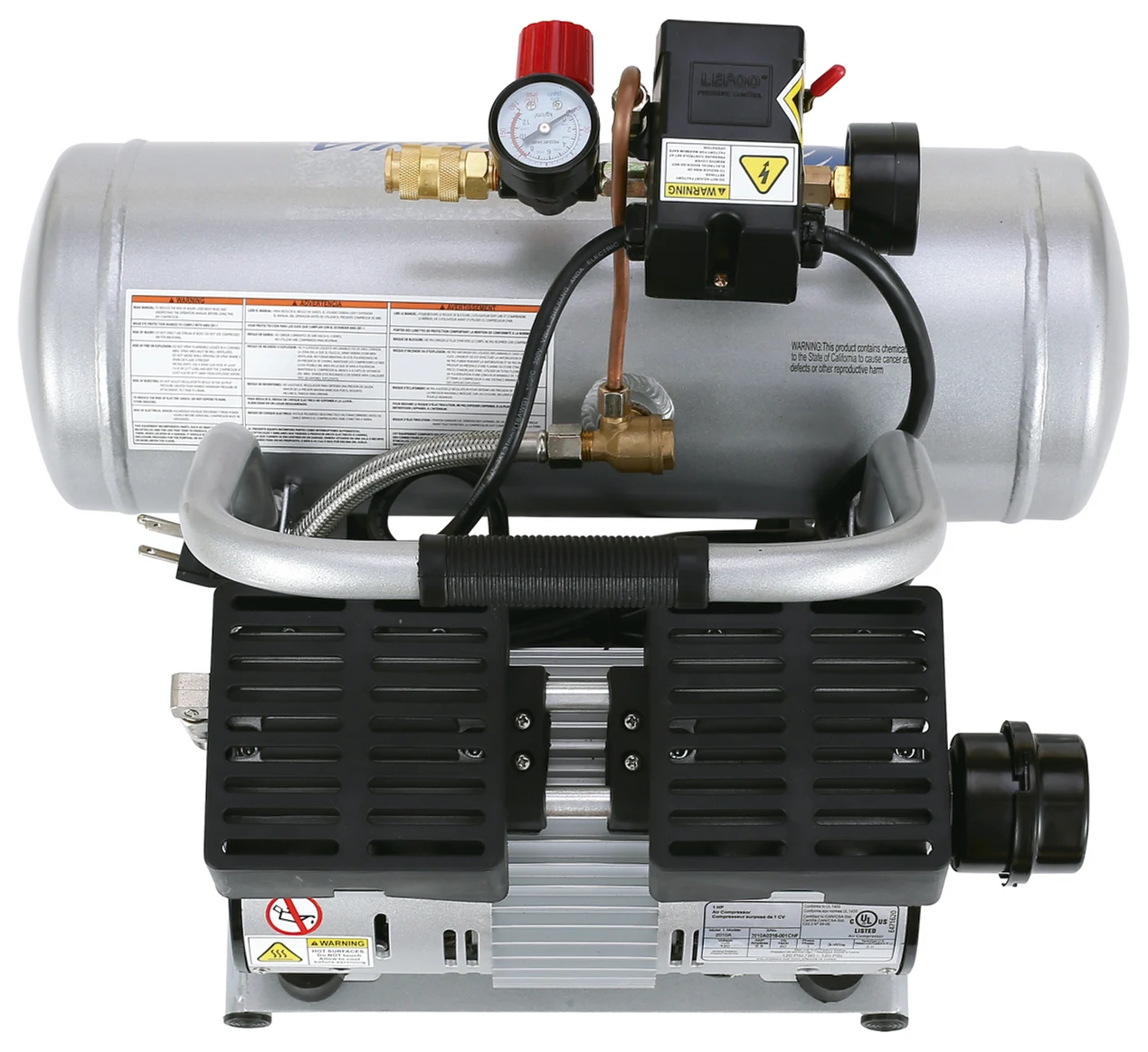 CALIFORNIA AIR TOOLS 2010A 4-PACK Bundle of Ultra Quiet, Oil-Free, 1.0 Hp 2 Gallon Air Compressors 2