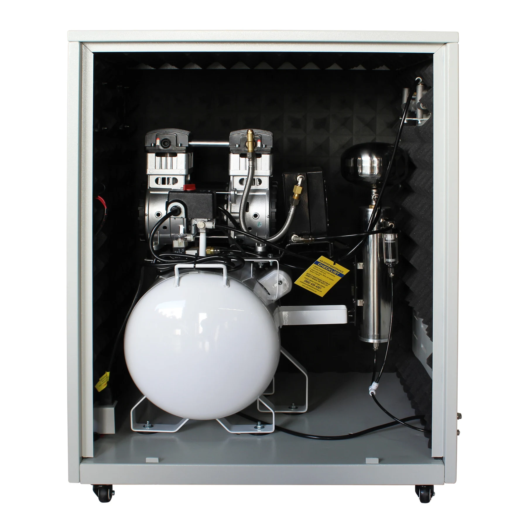 CALIFORNIA AIR TOOLS 10020DSPC Powerful 2.0 Hp Ultra Quiet & Oil-Free 10 Gallon Air Compressor with 80% Air Dryer and Aftercooler in a Sound Proof Cabinet 2