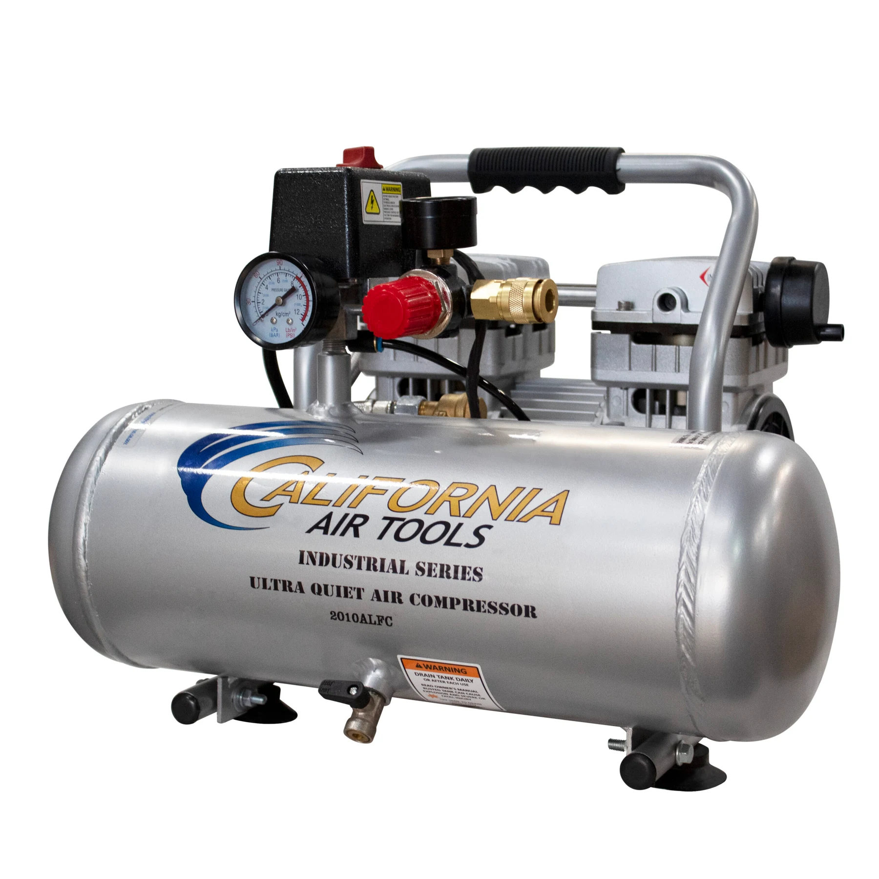 CALIFORNIA AIR TOOLS 2010ALFC Ultra Quiet 1.0 Hp, Oil-Free, Lightweight 2-Gallon Air Compressor (Industrial Series) 11
