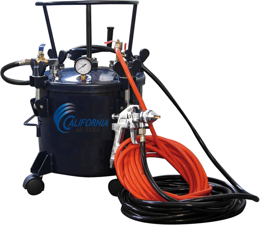 CALIFORNIA AIR TOOLS 365 – 5 Gallon Pressure Pot with HVLP Gun & Hose Kit 2