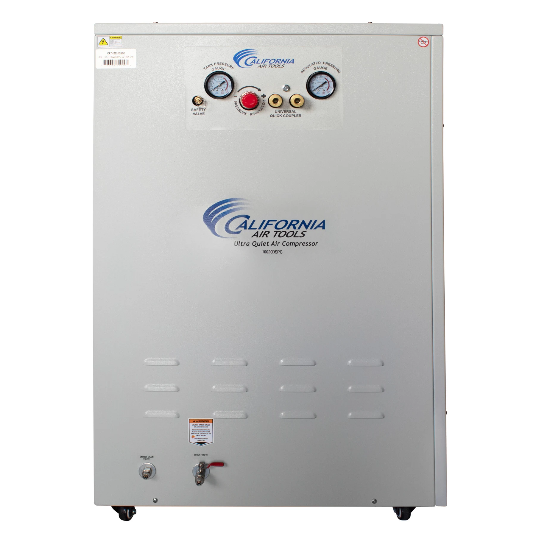 CALIFORNIA AIR TOOLS 10020DSPC Powerful 2.0 Hp Ultra Quiet & Oil-Free 10 Gallon Air Compressor with 80% Air Dryer and Aftercooler in a Sound Proof Cabinet 4