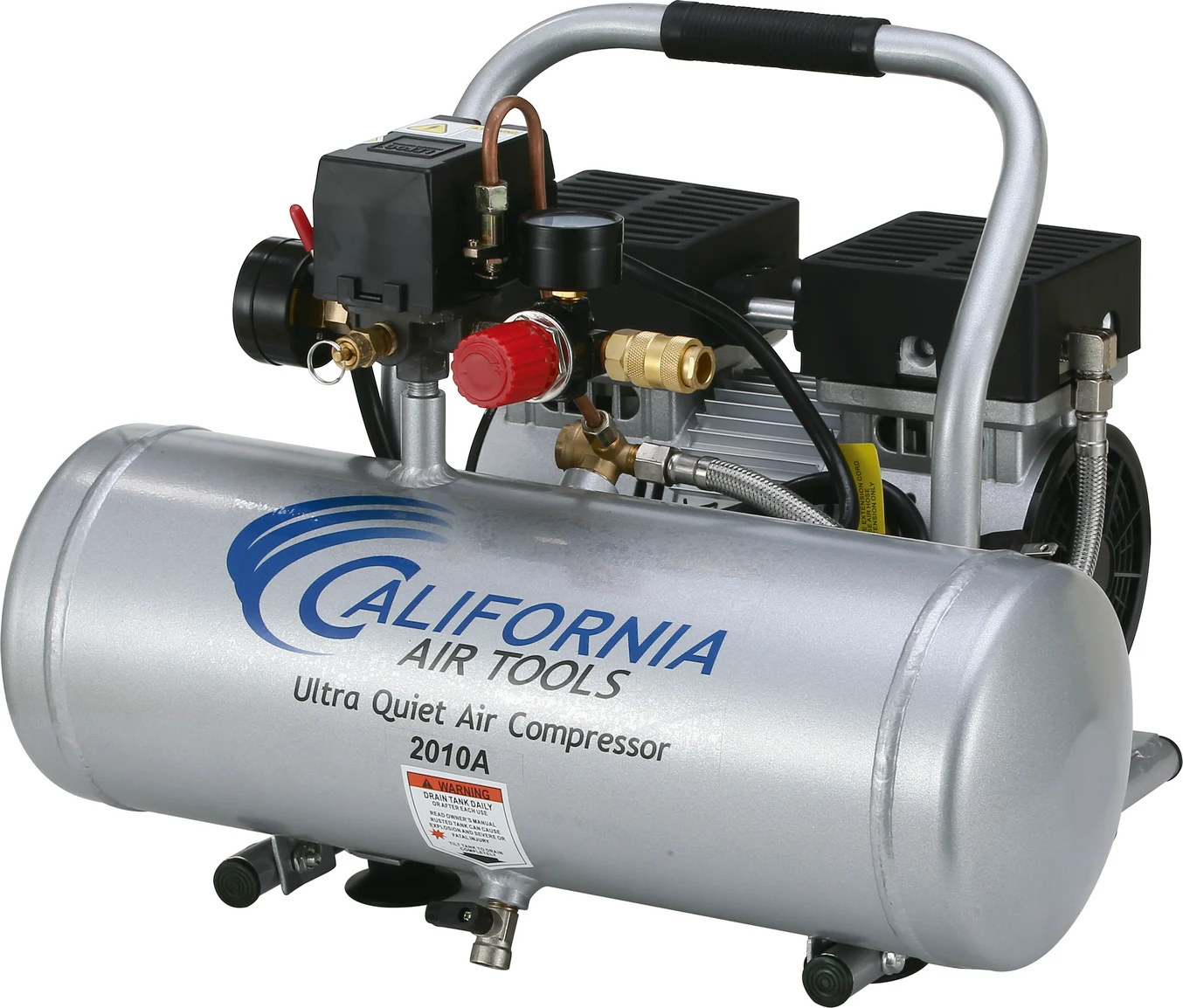 CALIFORNIA AIR TOOLS 2010A 4-PACK Bundle of Ultra Quiet, Oil-Free, 1.0 Hp 2 Gallon Air Compressors 13