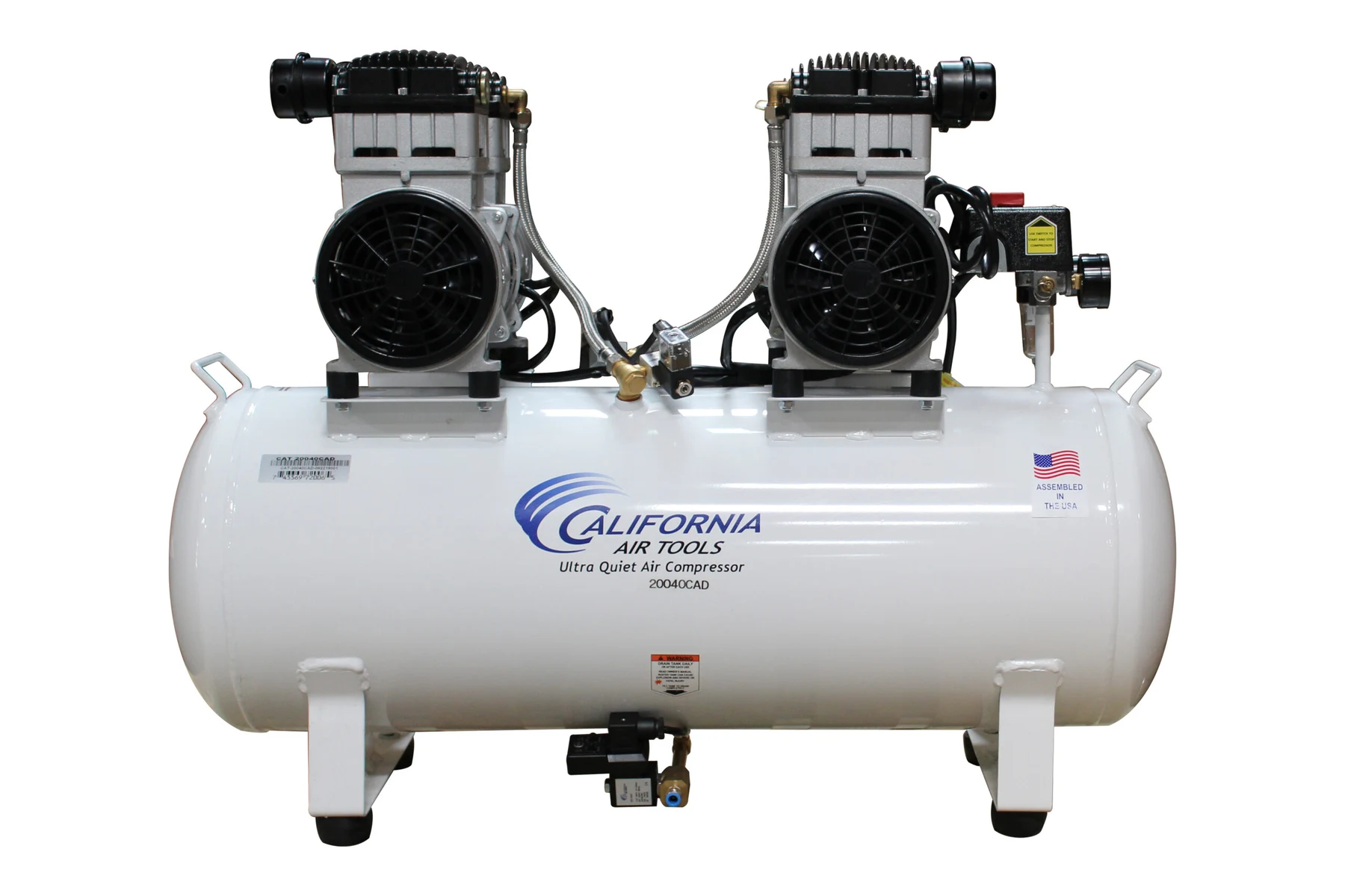 CALIFORNIA AIR TOOLS 20040CAD Powerful 4.0 Hp Ultra Quiet & Oil-Free 20 Gallon Air Compressor , with Automatic Drain Valve 3