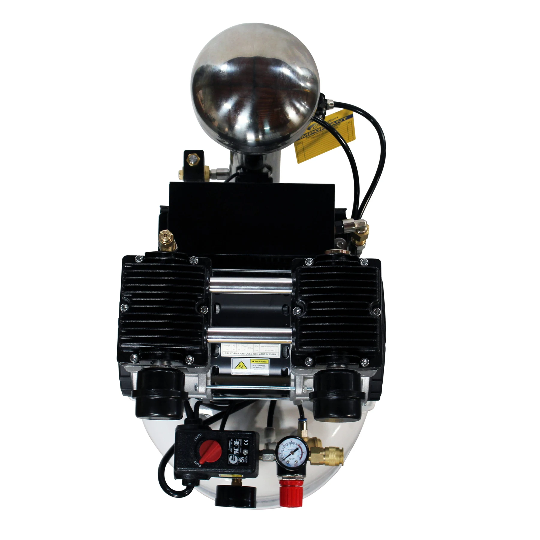 CALIFORNIA AIR TOOLS 10020DCAD-22060 2.0 Hp Ultra Quiet Oil-Free 10-Gallon Air Compressor with 80% Air Dryer and Auto Drain 220v 60hz 8