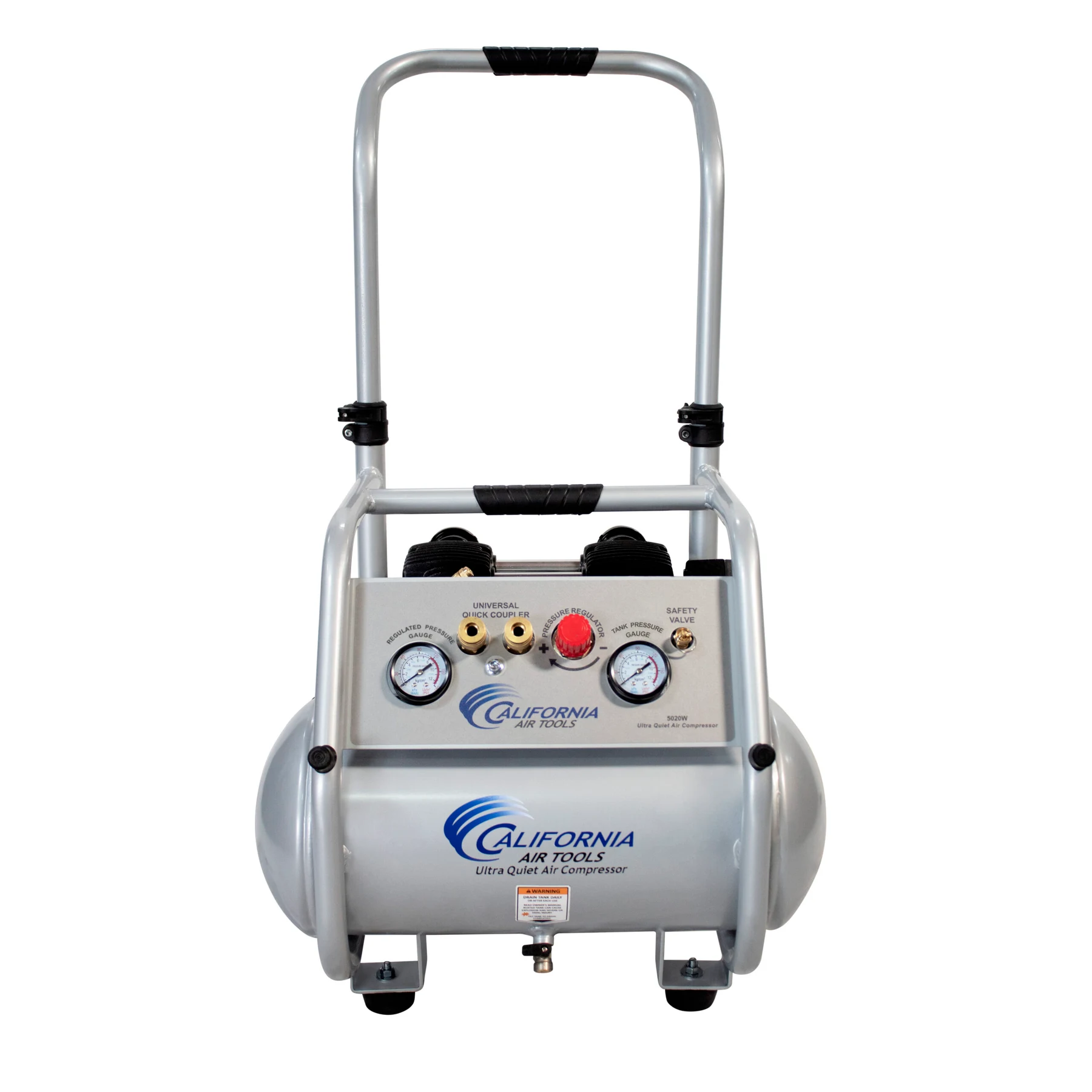 CALIFORNIA AIR TOOLS 5020W Powerful 2.0 Hp Ultra Quiet & Oil-Free Rugged 5 Gallon Air Compressor 11