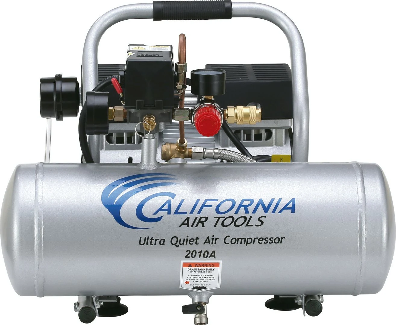 CALIFORNIA AIR TOOLS 2010A 4-PACK Bundle of Ultra Quiet, Oil-Free, 1.0 Hp 2 Gallon Air Compressors 8