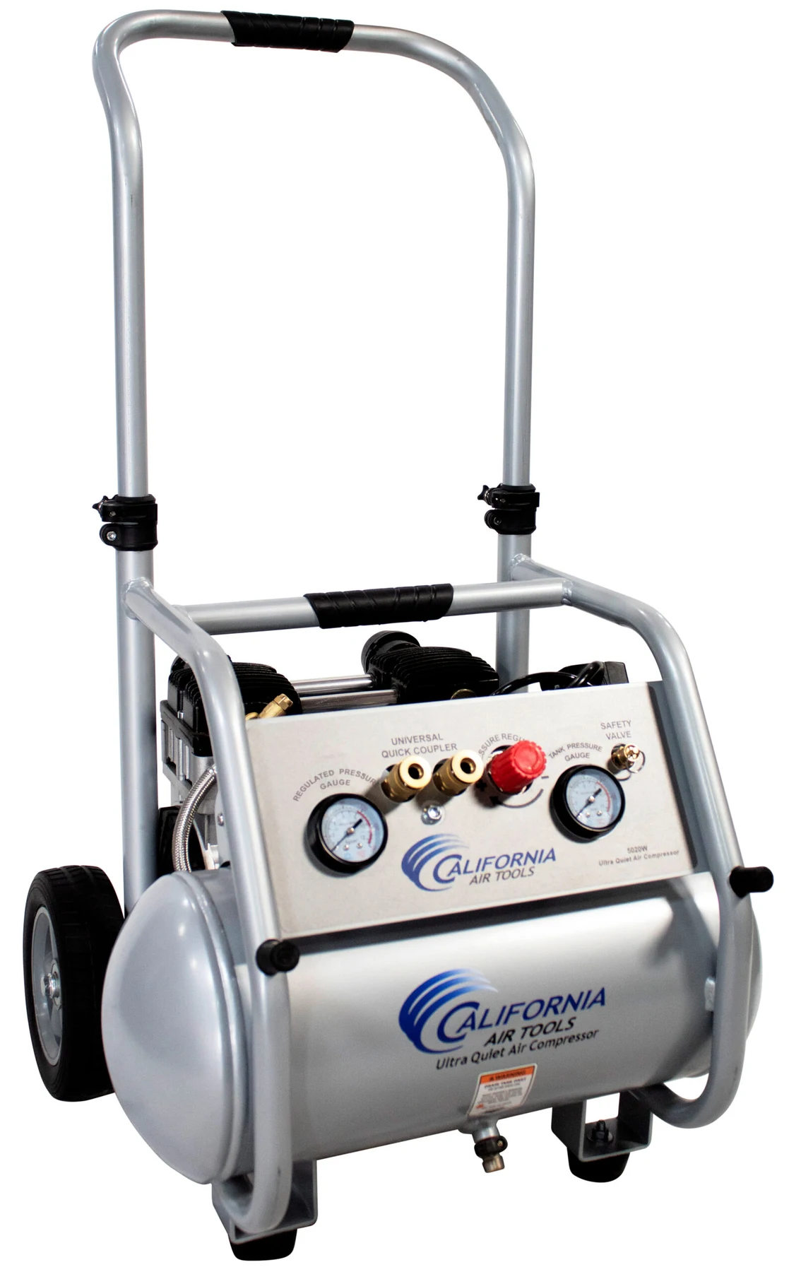 CALIFORNIA AIR TOOLS 5020W Powerful 2.0 Hp Ultra Quiet & Oil-Free Rugged 5 Gallon Air Compressor 6
