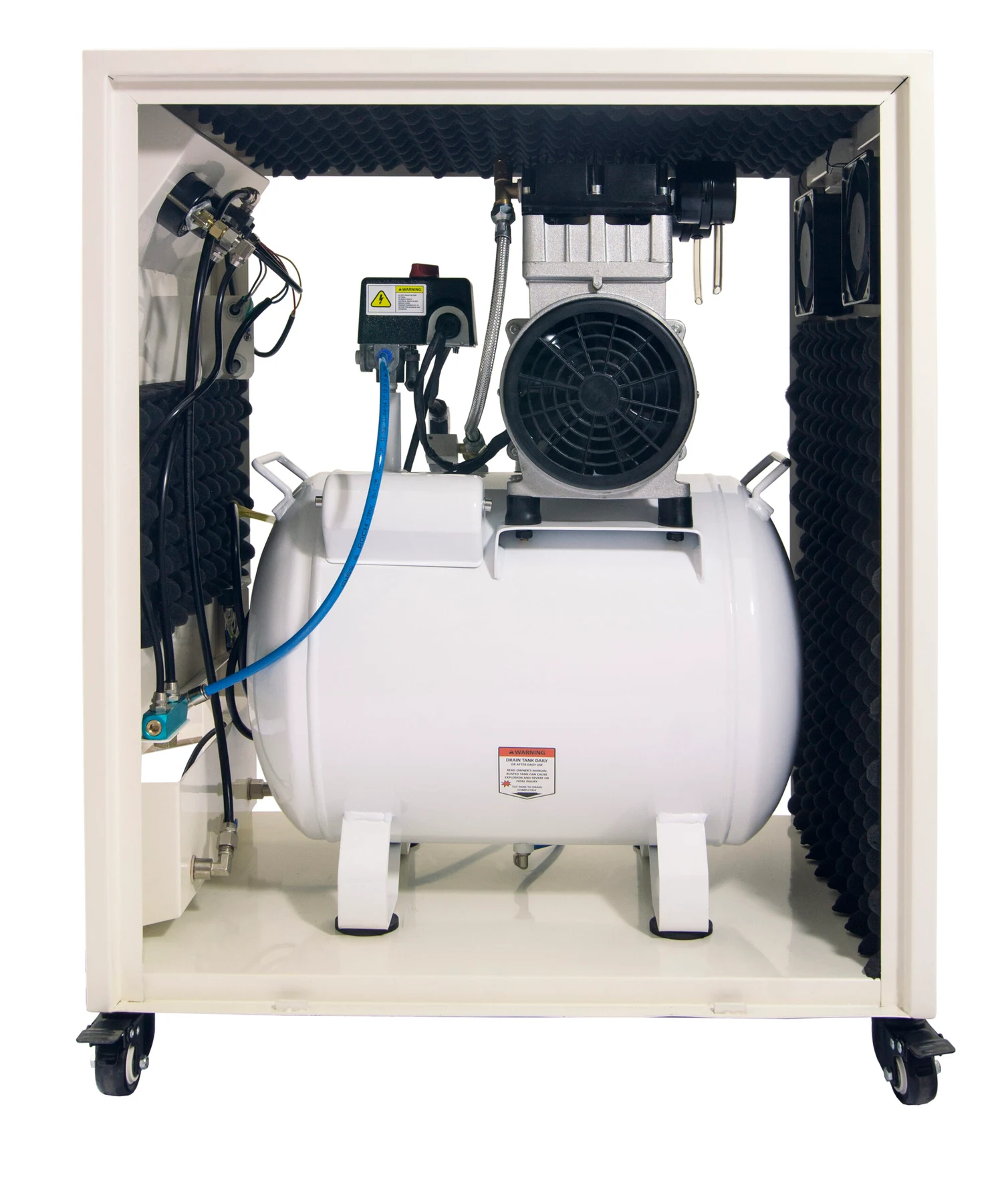 CALIFORNIA AIR TOOLS 10020SPC Ultra Quiet 2.0 Hp Oil-Free 10 Gallon Air Compressor in Sound Proof Cabinet 2