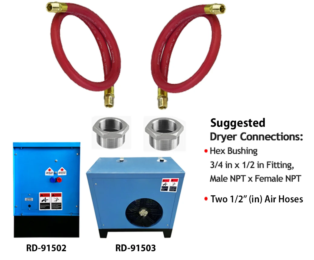CALIFORNIA AIR TOOLS RD-91502 High-Efficiency Non-Recycling 98% Refrigerated Air Dryer (115v 60hz) – High Pressure 8