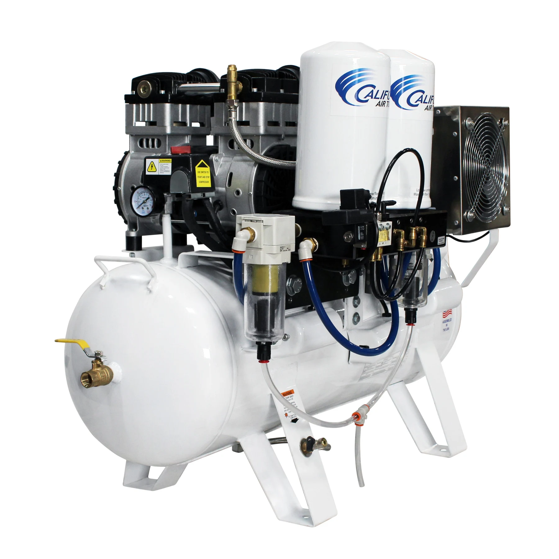 CALIFORNIA AIR TOOLS 20060DCC Powerful 6.0 Hp Ultra Quiet, Ultra Dry & Oil-Free 20-Gallon Air Compressor with 98% Air Drying System 6