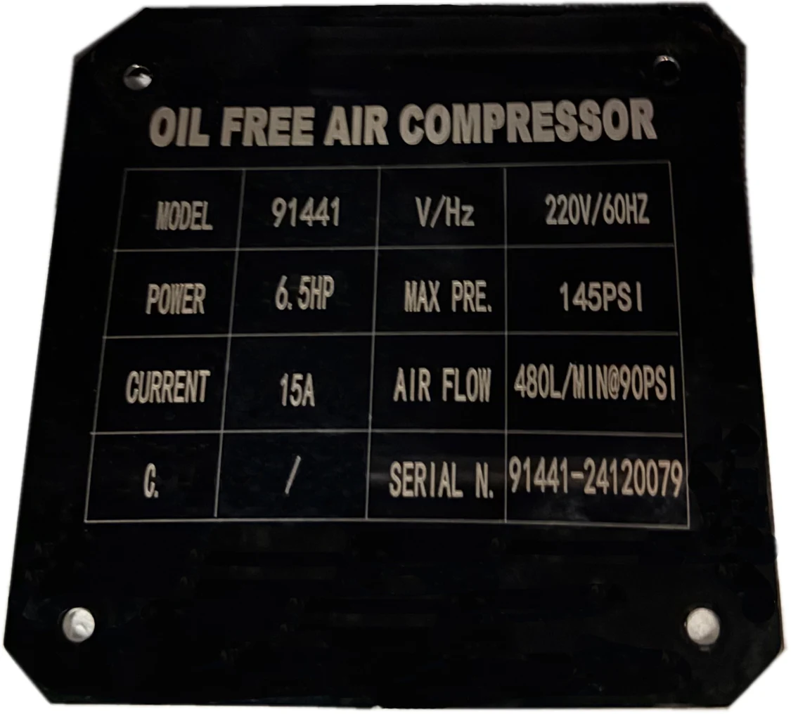 CALIFORNIA AIR TOOLS OLF-3500 6.5 Hp Ultra Quiet & Oil-Free Motor Pump (208/220v 60hz 3-phase) 7