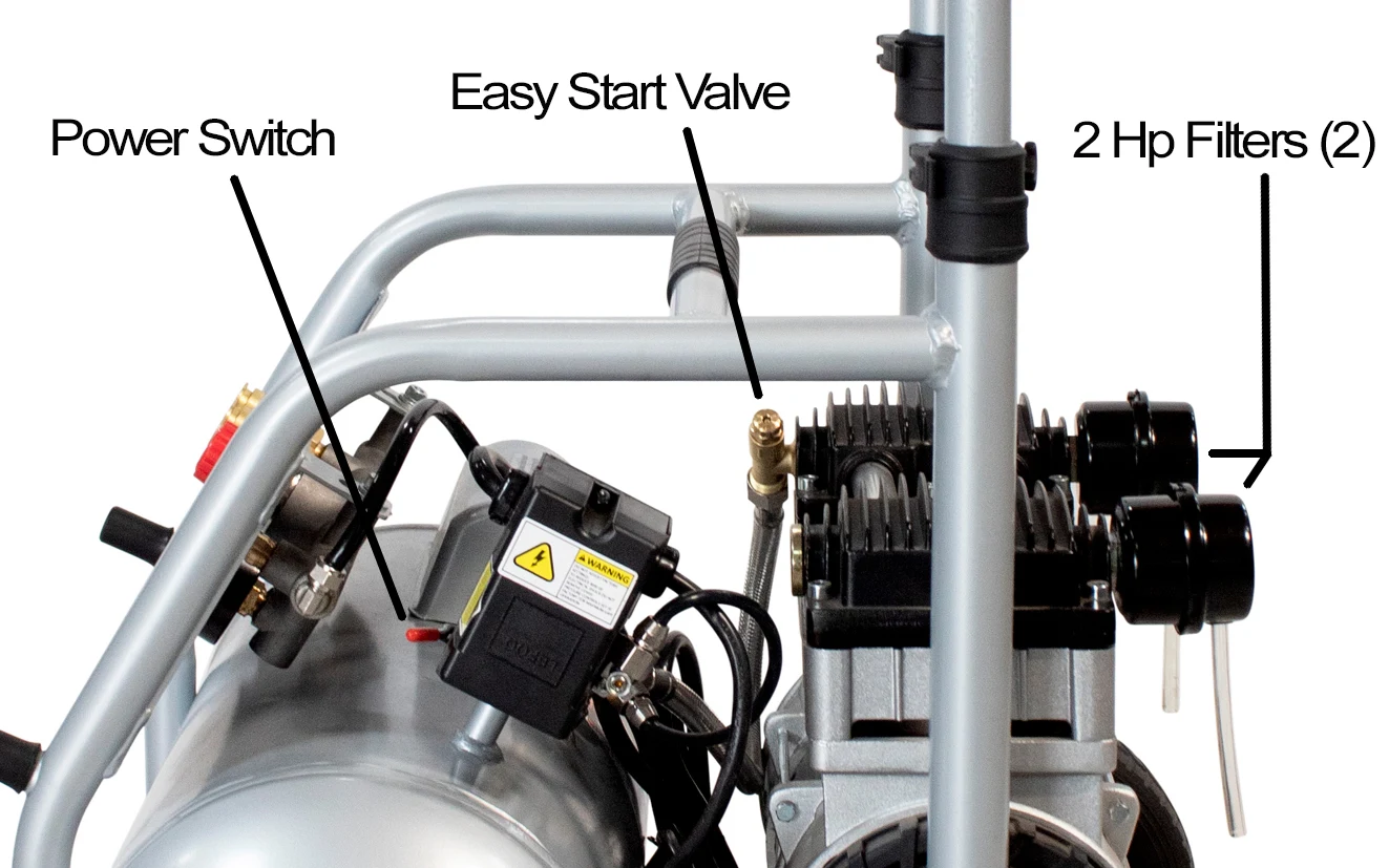 CALIFORNIA AIR TOOLS 5020W Powerful 2.0 Hp Ultra Quiet & Oil-Free Rugged 5 Gallon Air Compressor 4