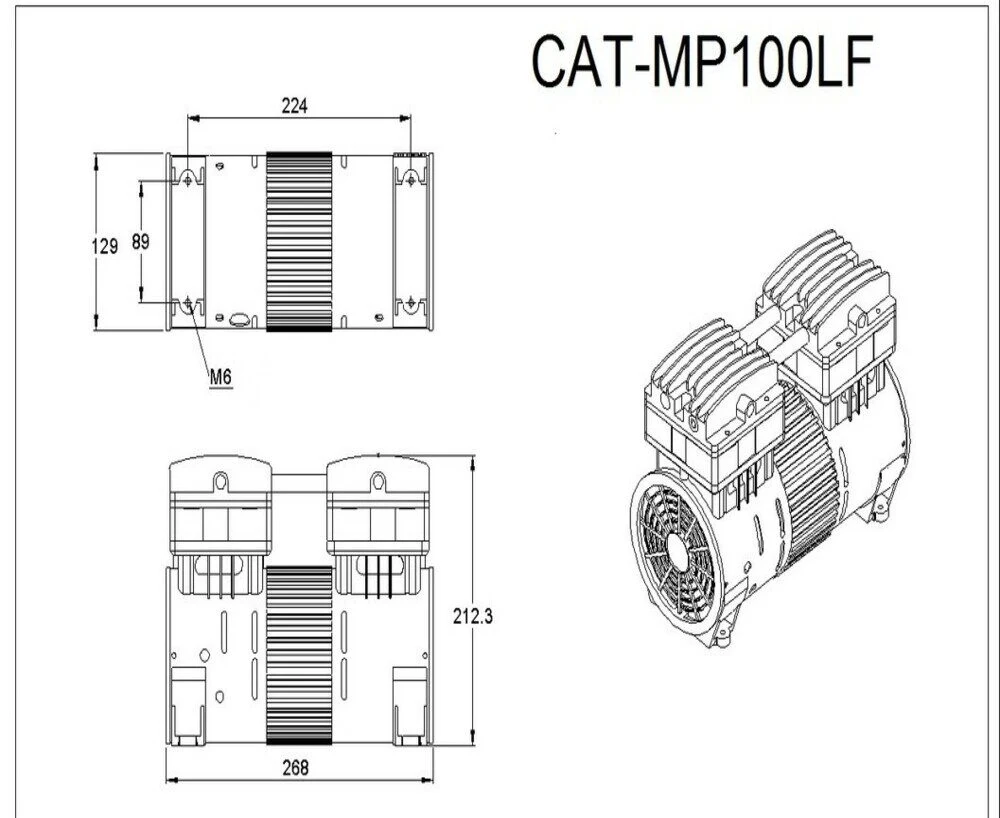 California Air Tools MP-100LF (110v 60hz) 1.0 Hp Motor-Pump – Long Life 3