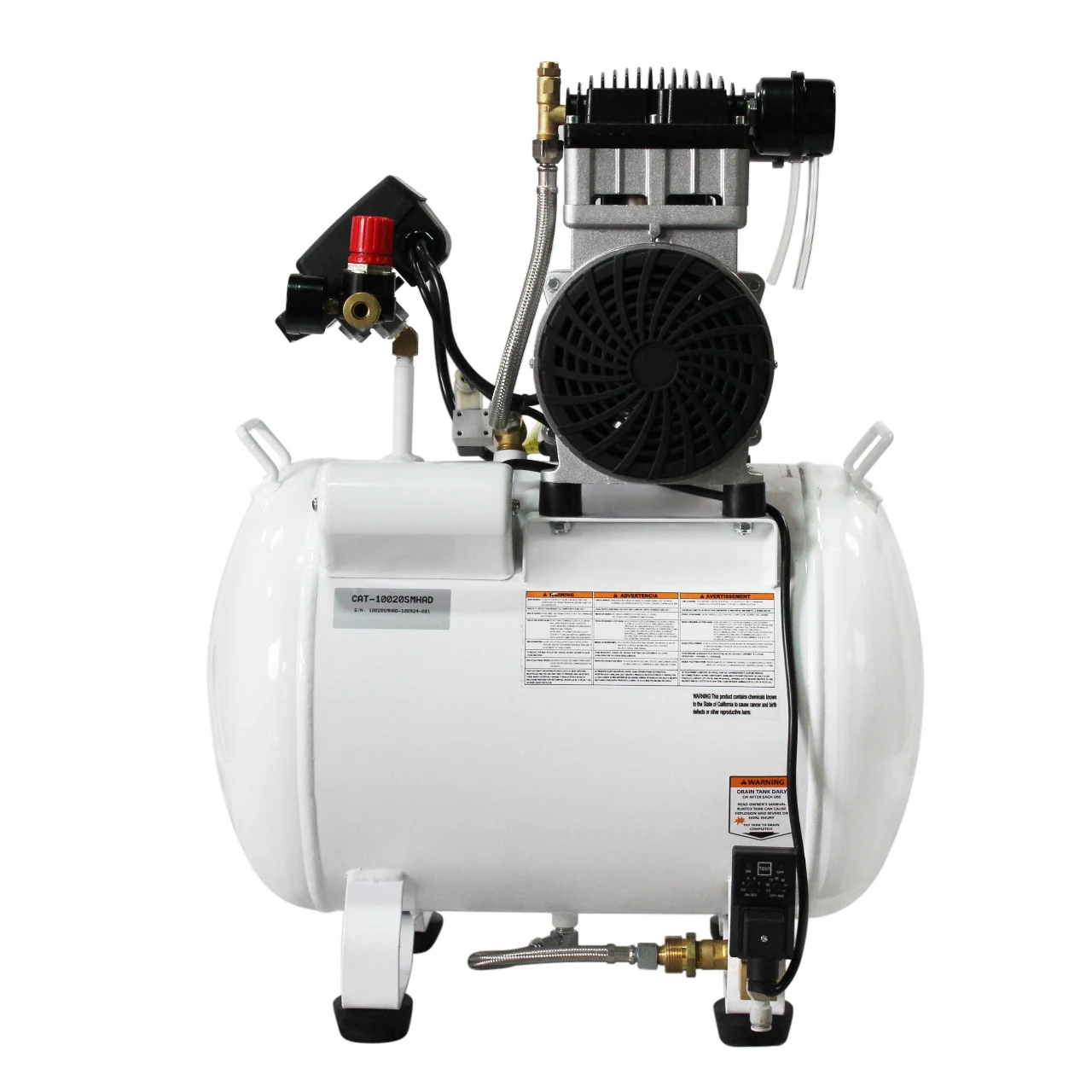 CALIFORNIA AIR TOOLS 10020SMHAD Powerful 2.0 Hp SMART Ultra Quiet & Oil-Free 10 Gallon Air Compressor with Automatic Drain Valve 10