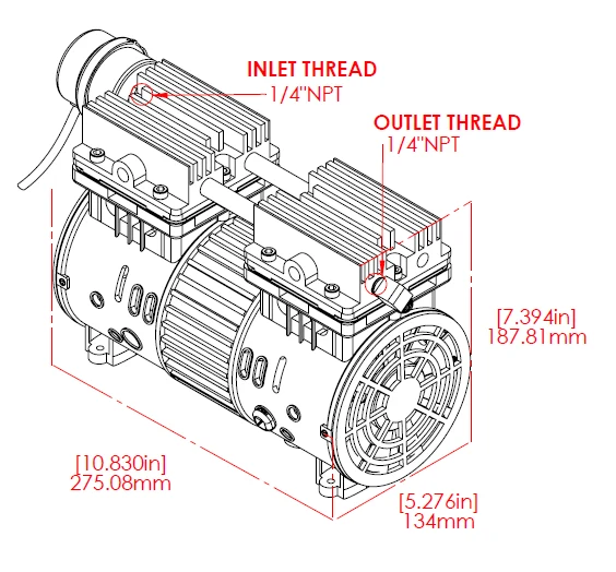 California Air Tools MP-100LF (110v 60hz) 1.0 Hp Motor-Pump – Long Life