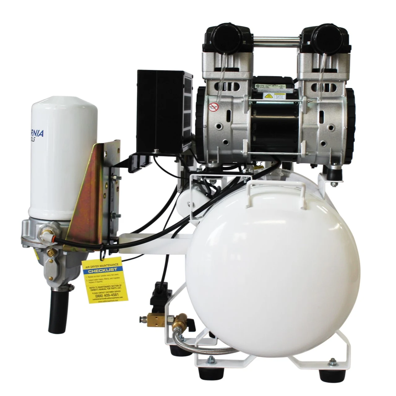 CALIFORNIA AIR TOOLS 10020HDSMADC Powerful 2.0 Hp SMART Ultra Quiet & Oil-Free 10 Gallon Air Compressor with 98% Air Dryer and Automatic Drain Valve 9