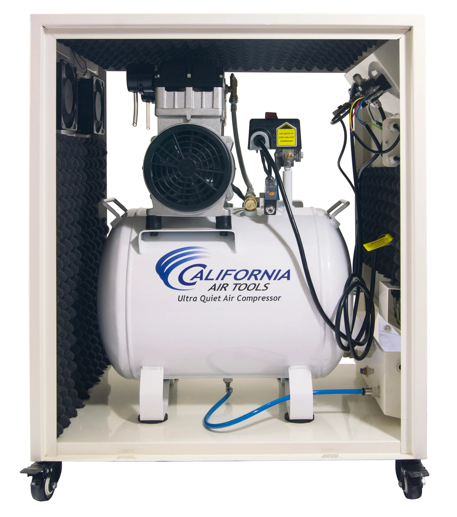 CALIFORNIA AIR TOOLS 10020SPC Ultra Quiet 2.0 Hp Oil-Free 10 Gallon Air Compressor in Sound Proof Cabinet 3
