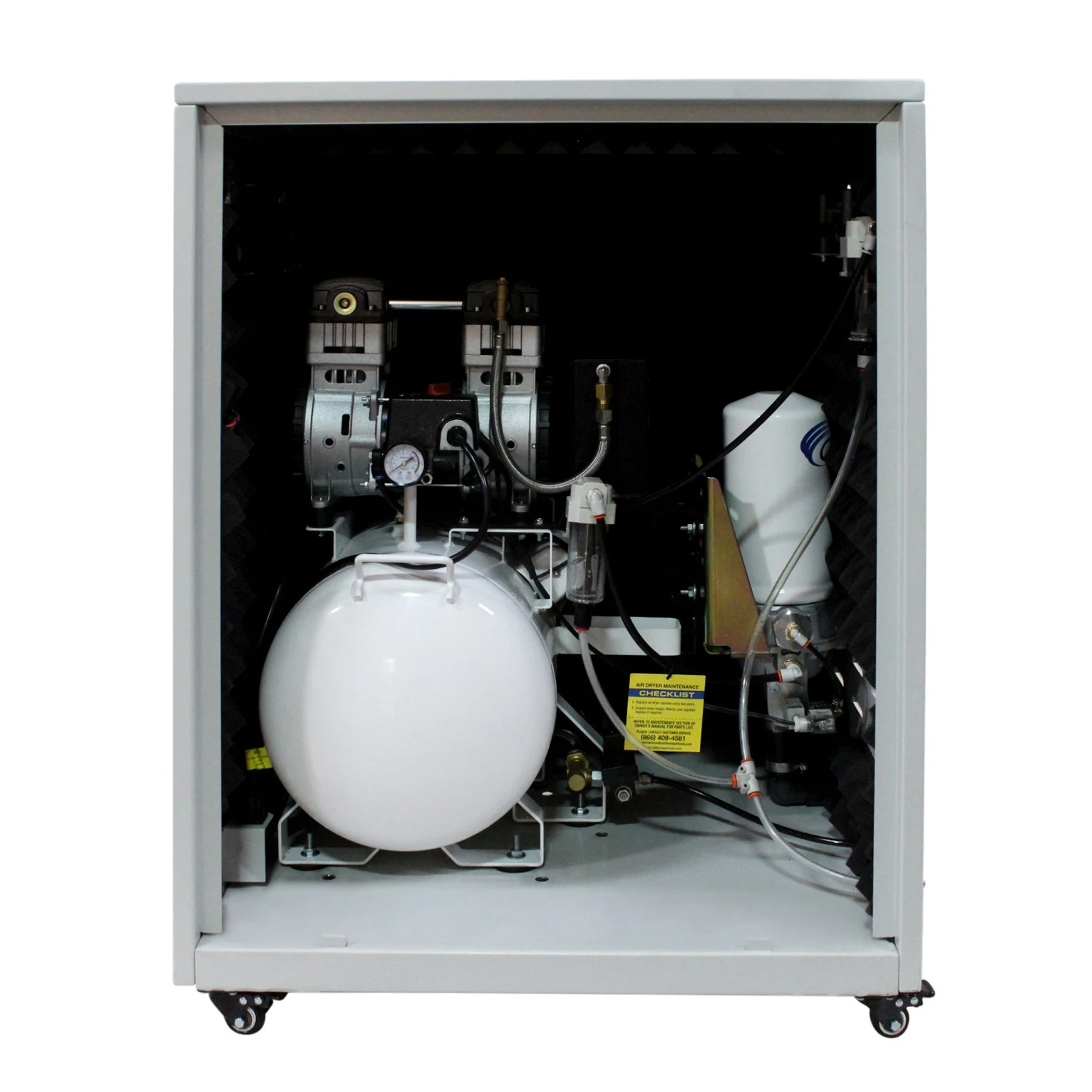 CALIFORNIA AIR TOOLS 10020HDSPCADC Powerful 2.0 Hp Ultra Quiet, Ultra Dry & Oil-Free 10 Gallon Air Compressor in Sound Proof Cabinet with 98% Air Drying System and Automatic Drain Valve 6