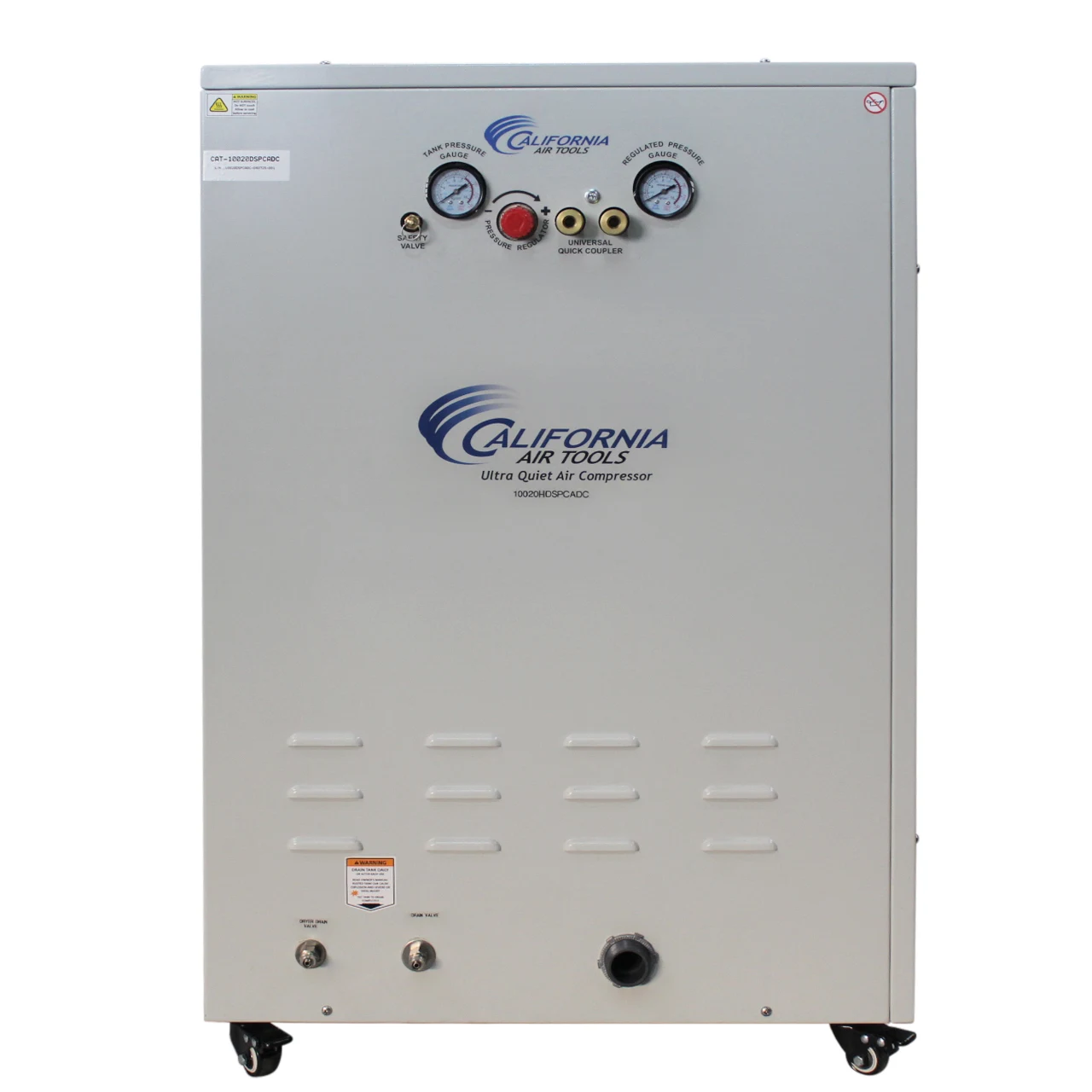 CALIFORNIA AIR TOOLS 10020HDSPCADC Powerful 2.0 Hp Ultra Quiet, Ultra Dry & Oil-Free 10 Gallon Air Compressor in Sound Proof Cabinet with 98% Air Drying System and Automatic Drain Valve 17