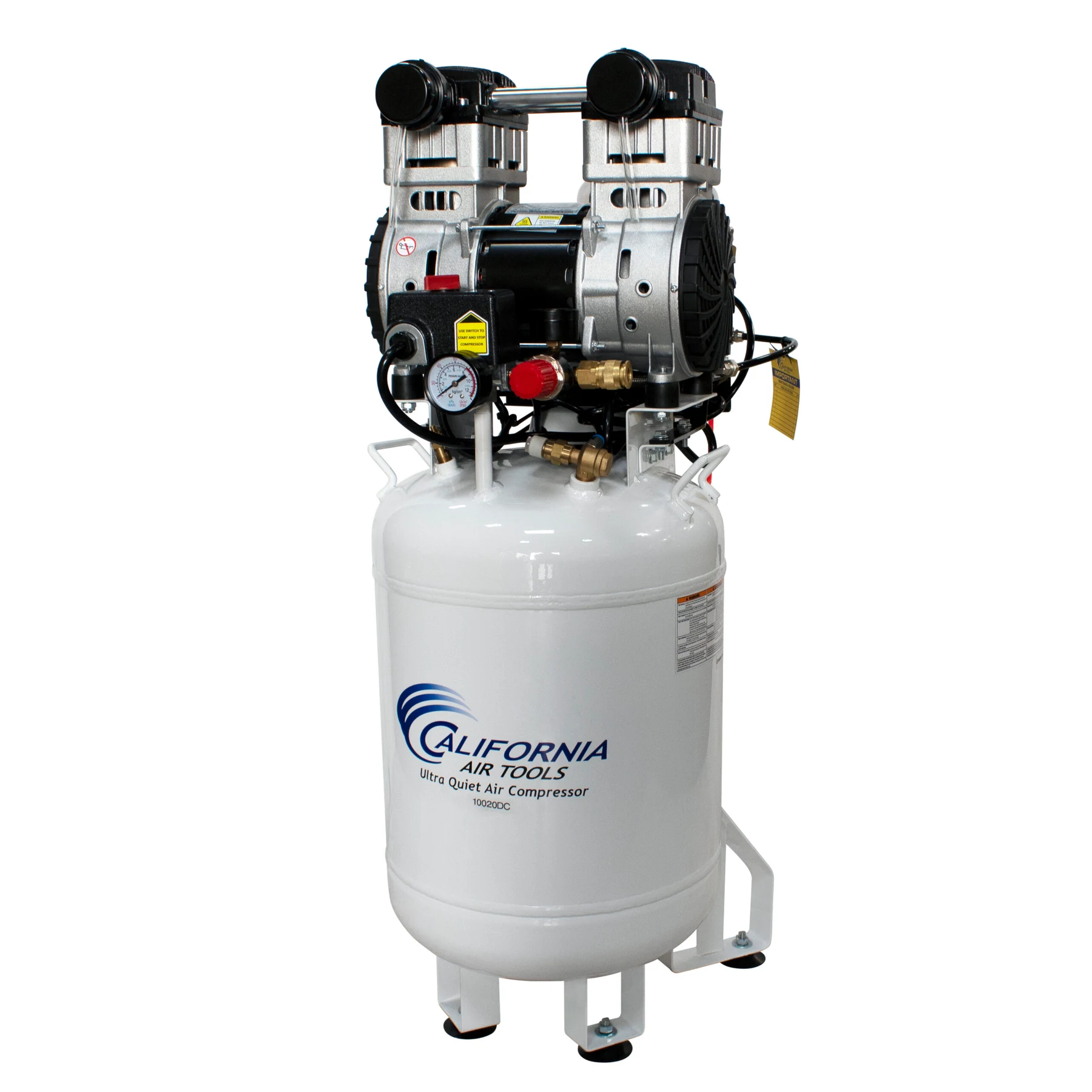 CALIFORNIA AIR TOOLS 10020DC 2.0 Hp Ultra Quiet Oil-Free 10 Gallon Air Compressor with 80% Air Dryer 110v 60hz 7