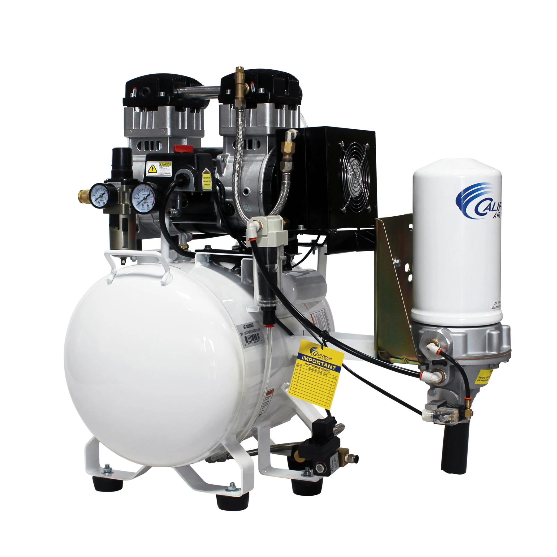 CALIFORNIA AIR TOOLS 10020HDCADC-22060 Powerful 2.0 Hp Ultra Quiet, Ultra Dry & Oil-Free 10 Gallon Air Compressor with 98% Air Drying System and Automatic Drain Valve 12