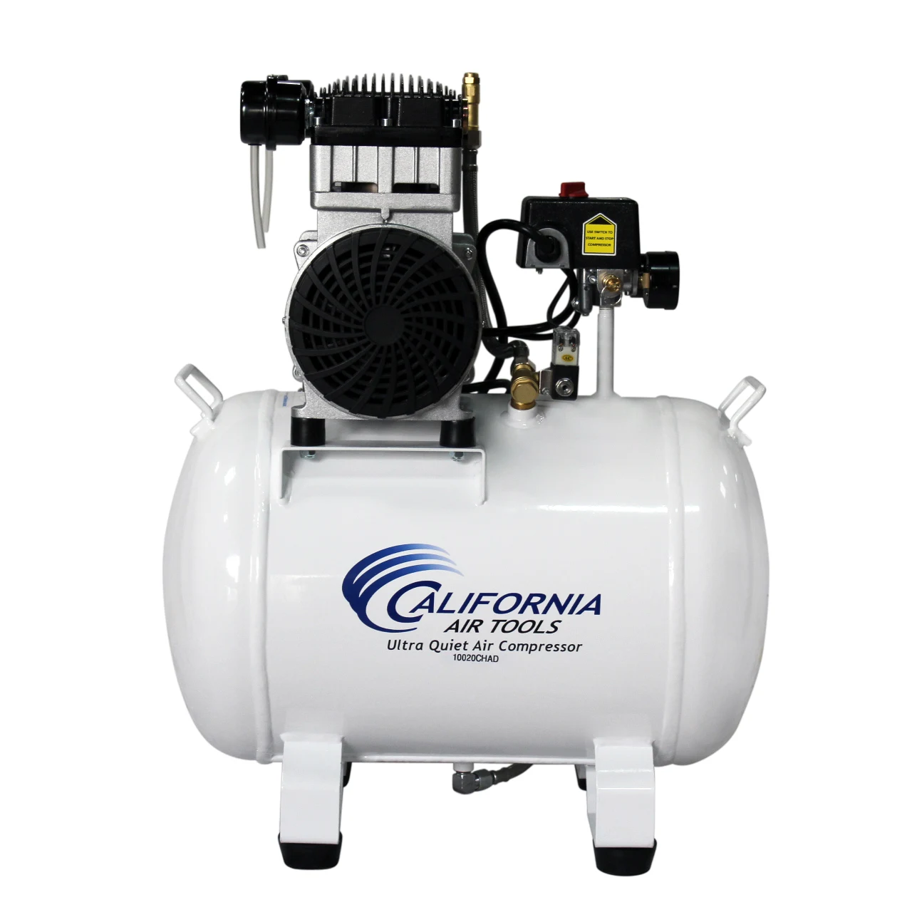 CALIFORNIA AIR TOOLS 10020CHAD-22060 Powerful 2.0 Hp Ultra Quiet, Oil-Free 10 Gallon Air Compressor with Automatic Drain Valve (220v 60hz) 3