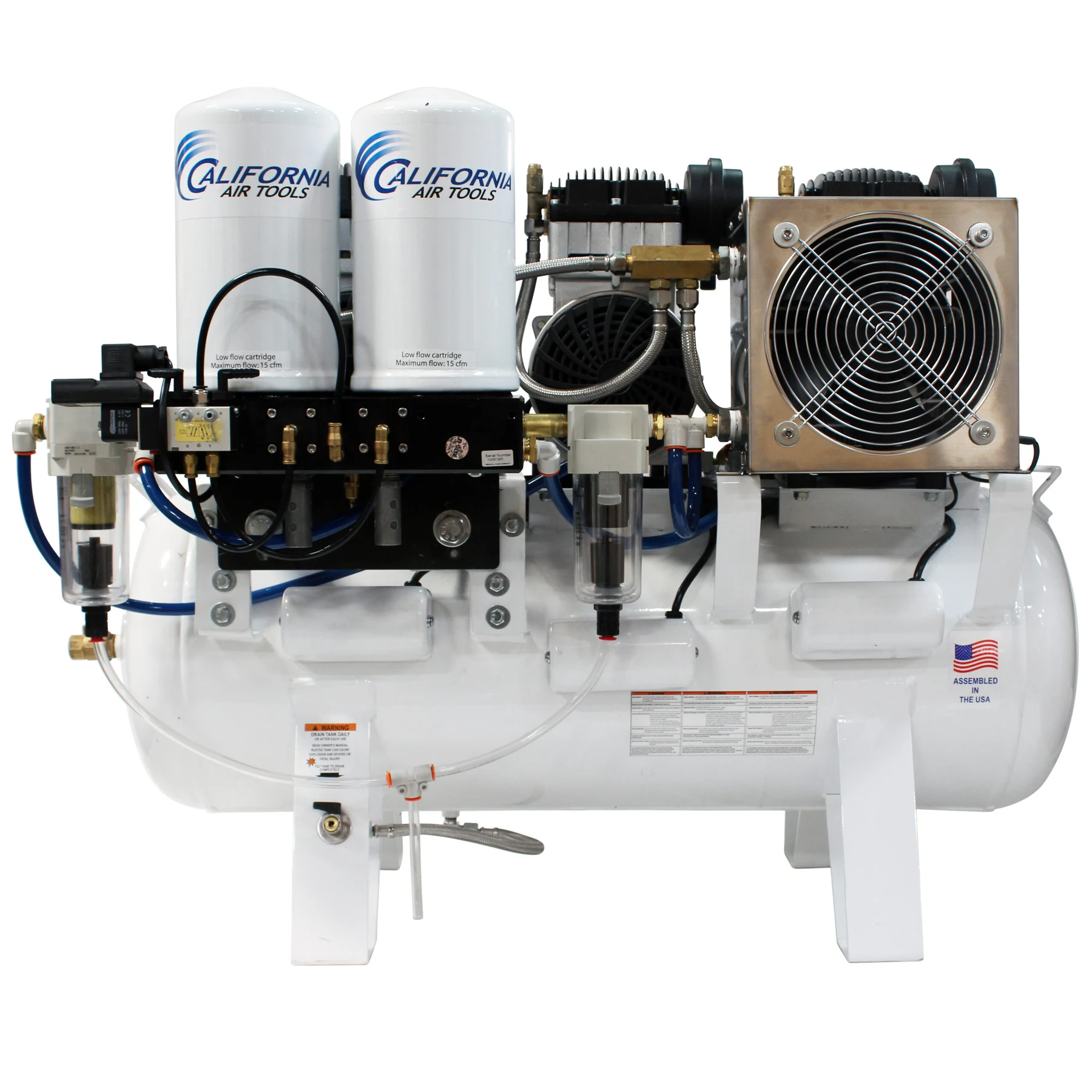 CALIFORNIA AIR TOOLS 20060DCC Powerful 6.0 Hp Ultra Quiet, Ultra Dry & Oil-Free 20-Gallon Air Compressor with 98% Air Drying System 20